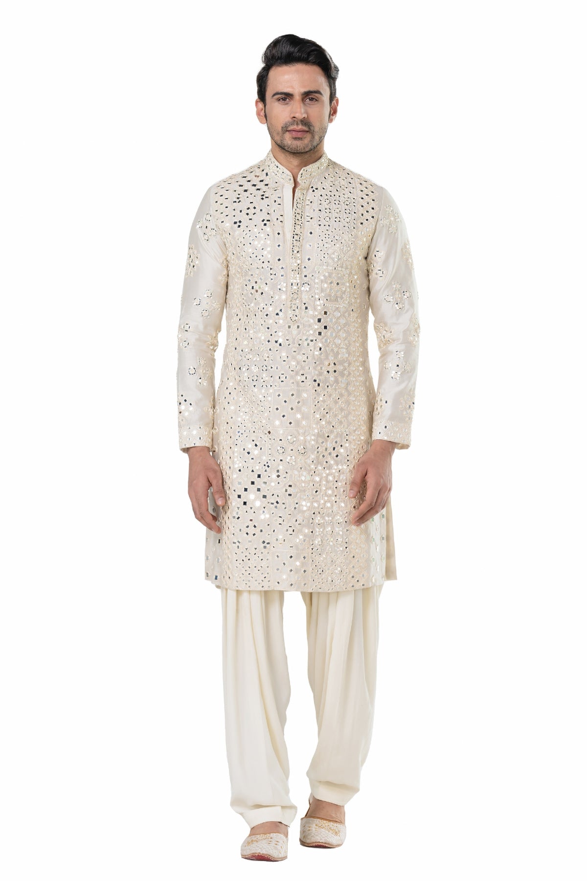 Ivory heavy chanderi kurta