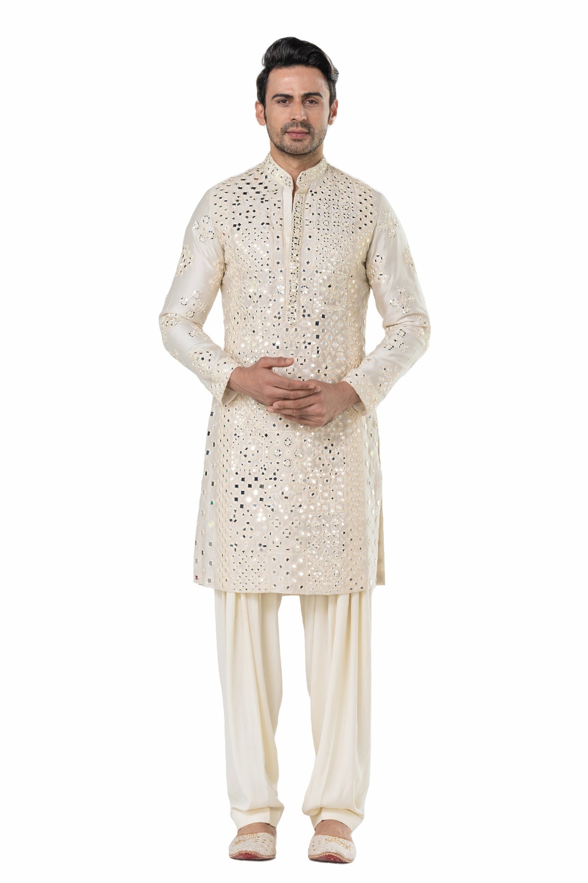 Ivory heavy chanderi kurta