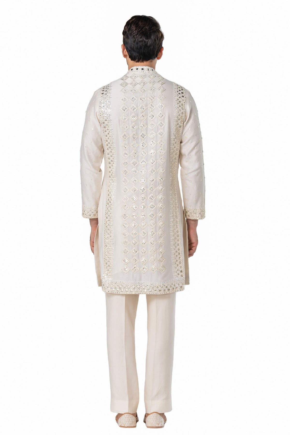 Ivory heavy chanderi kurta