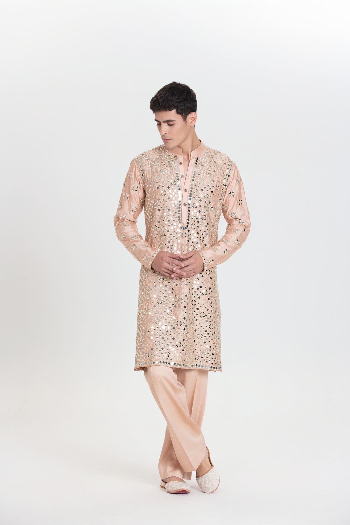 Peach Full Bloom Kurta Set