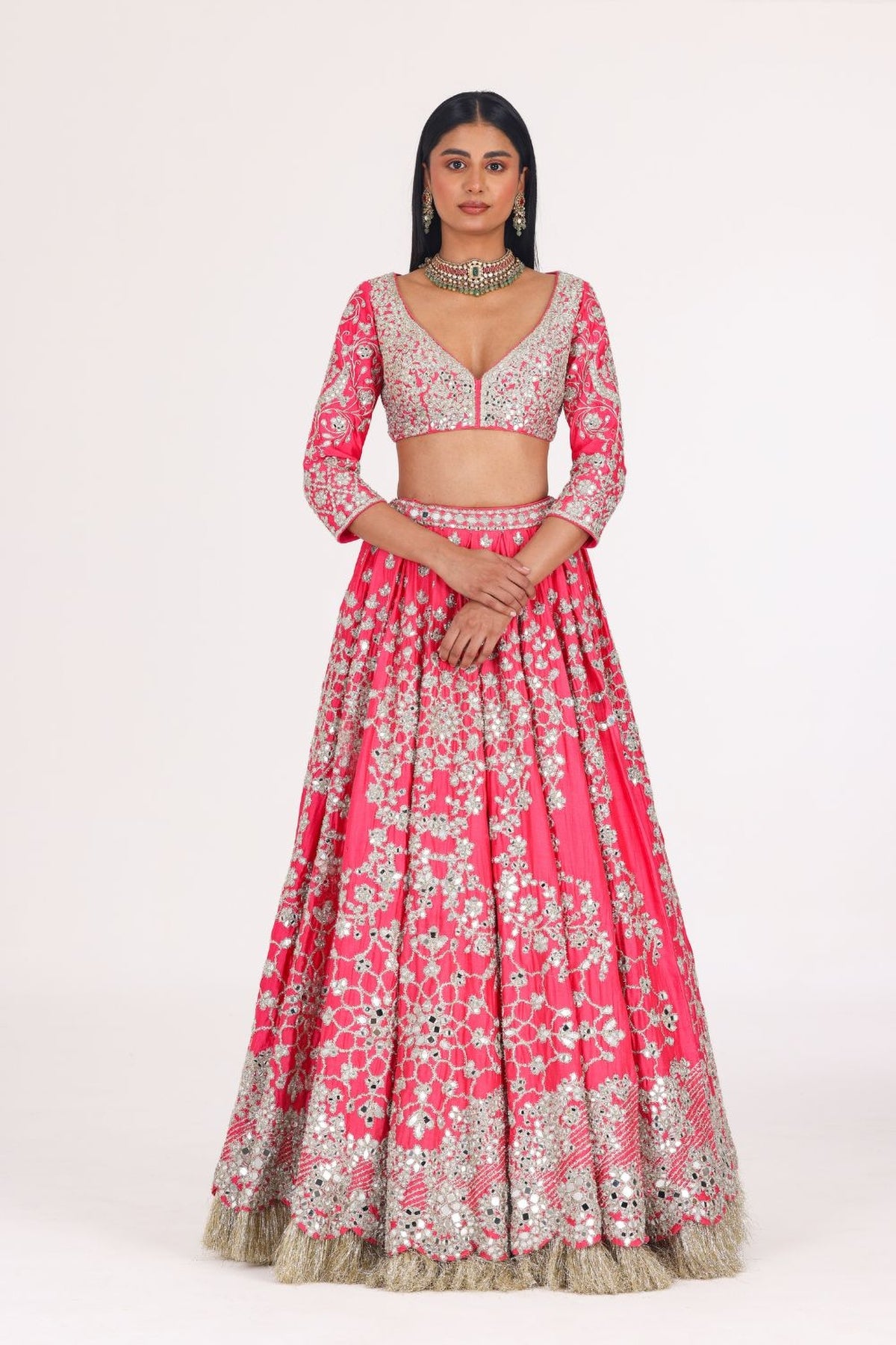 BEGUM FUCHSIA LEHENGA SET