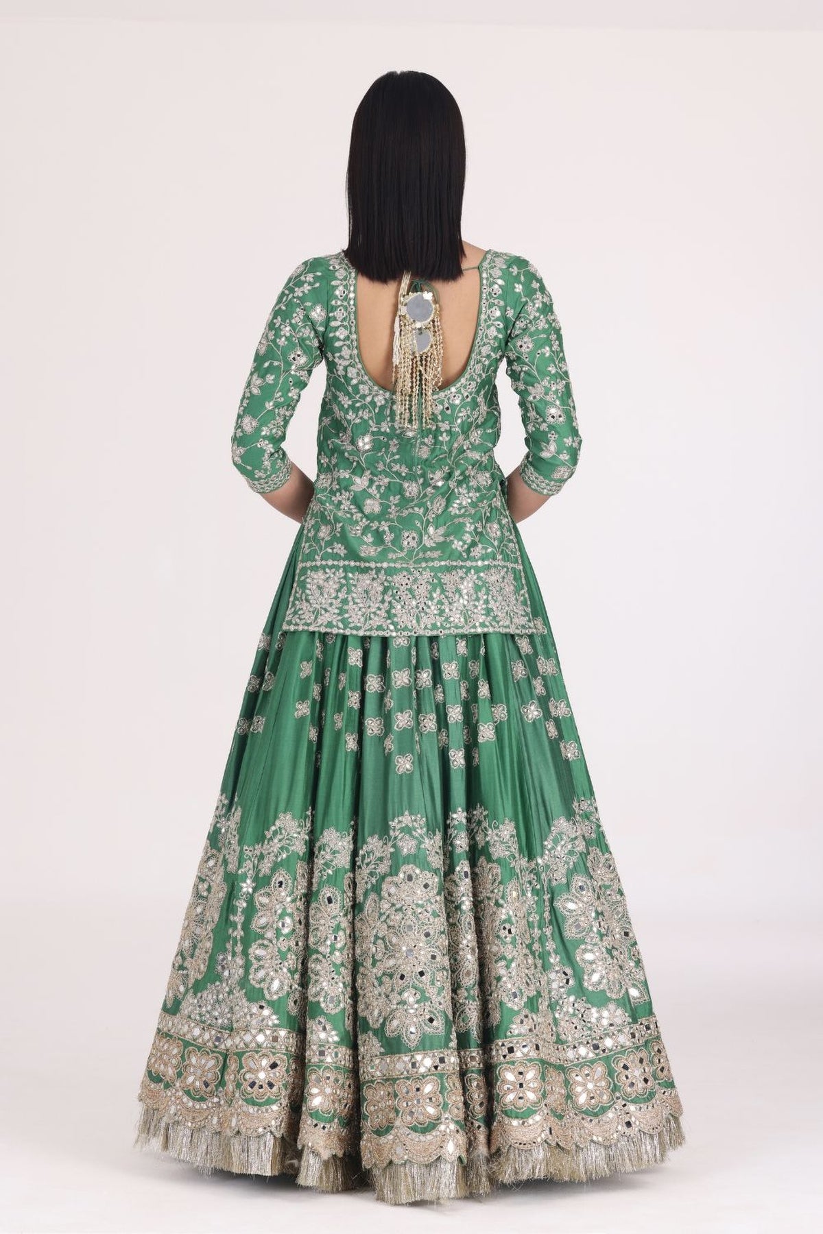 EMERALD CHOLI LEHENGA SET