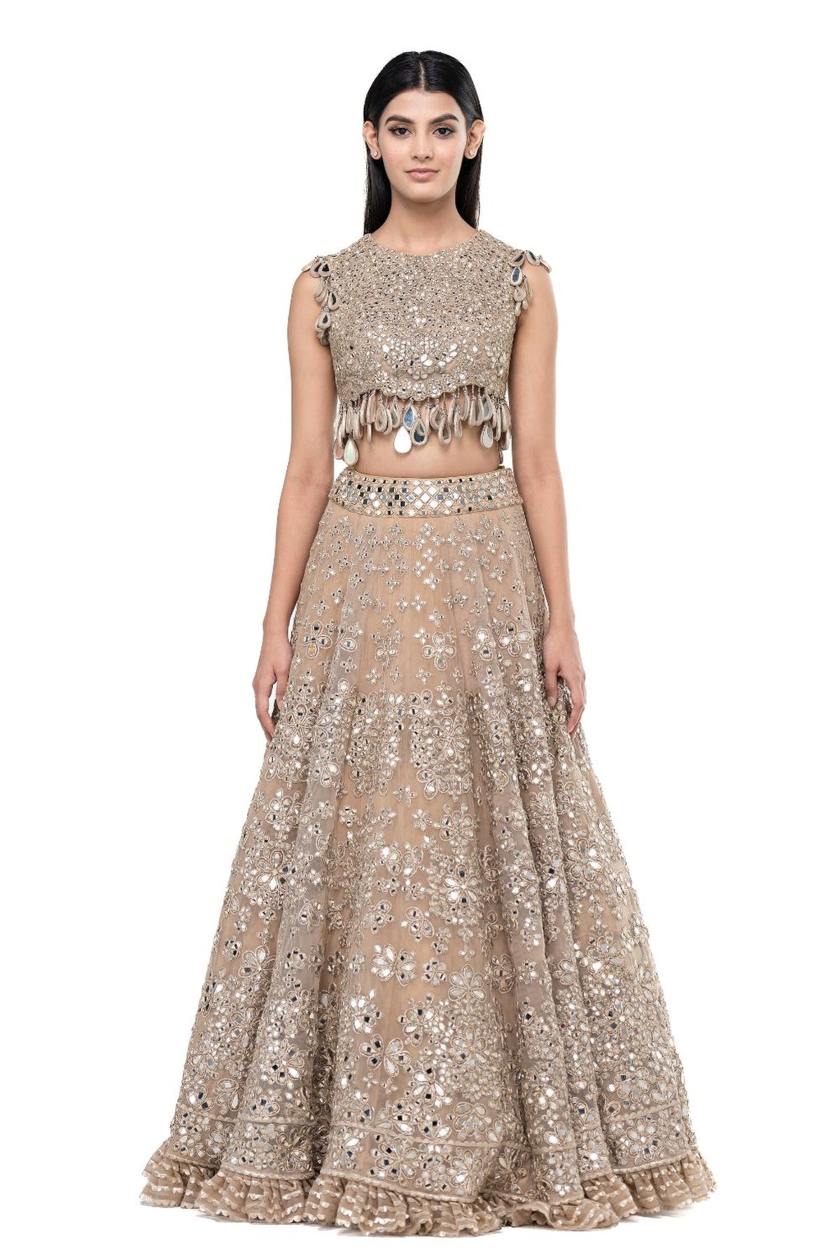 Moon Grey embellished lehenga set