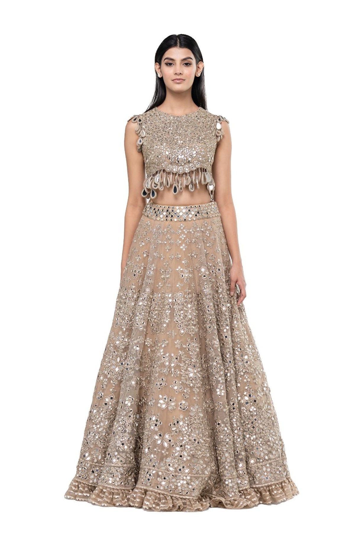 Moon Grey embellished lehenga set