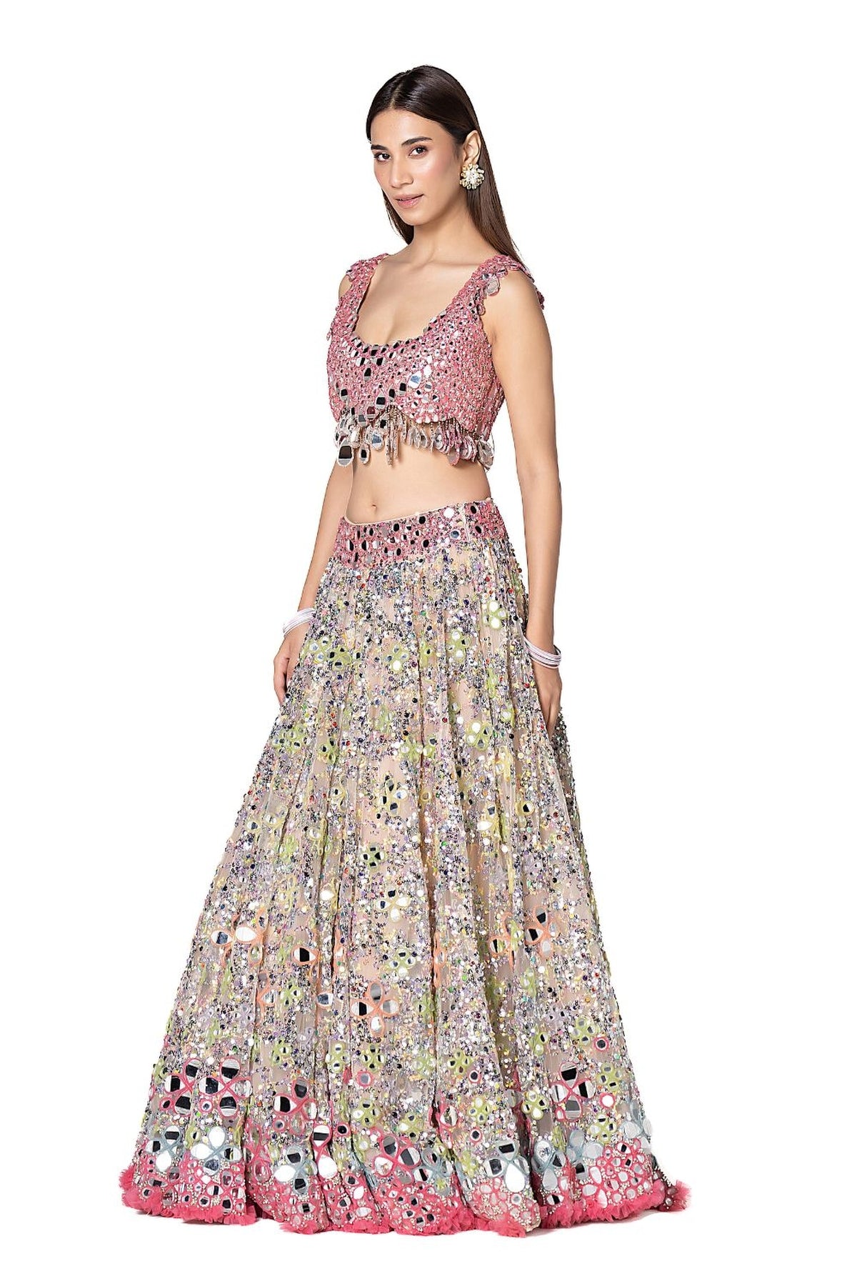Multicolour Sequence Lehenga