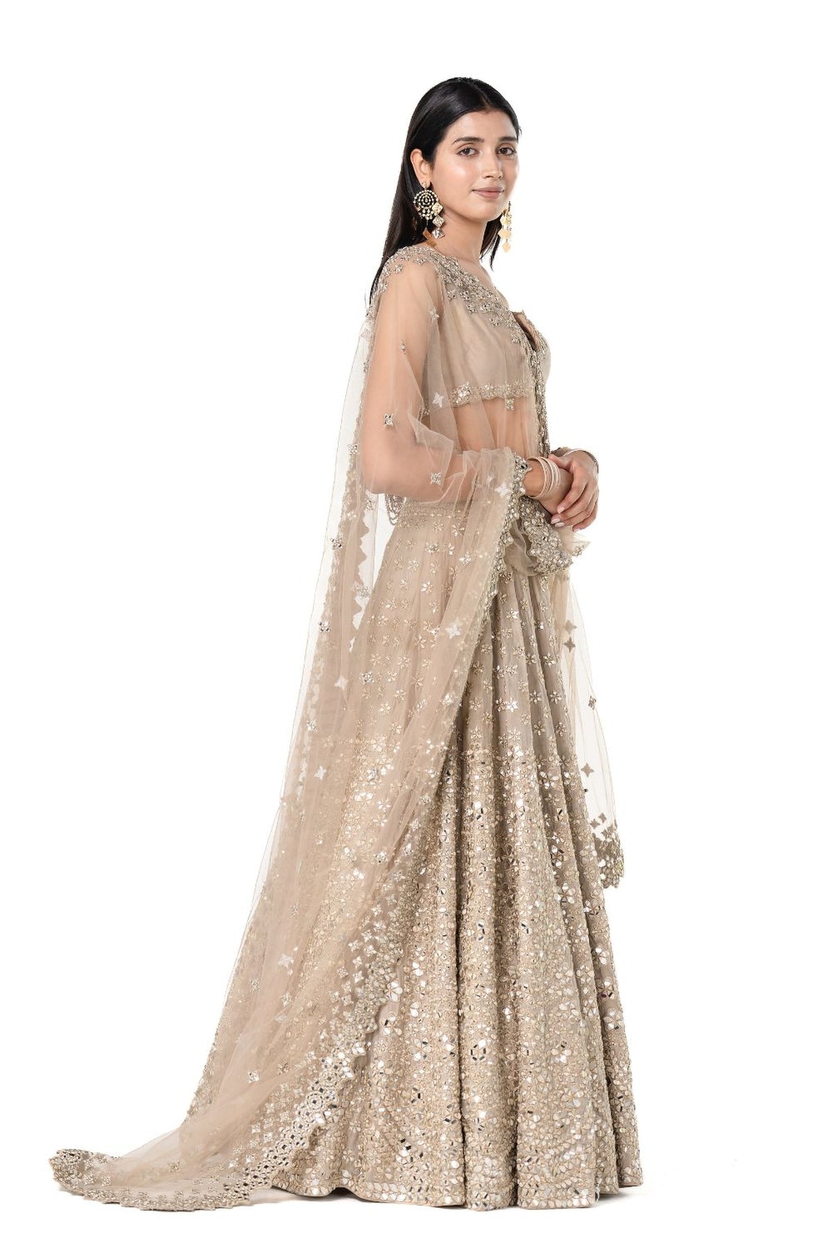 Moon Grey embellished lehenga set