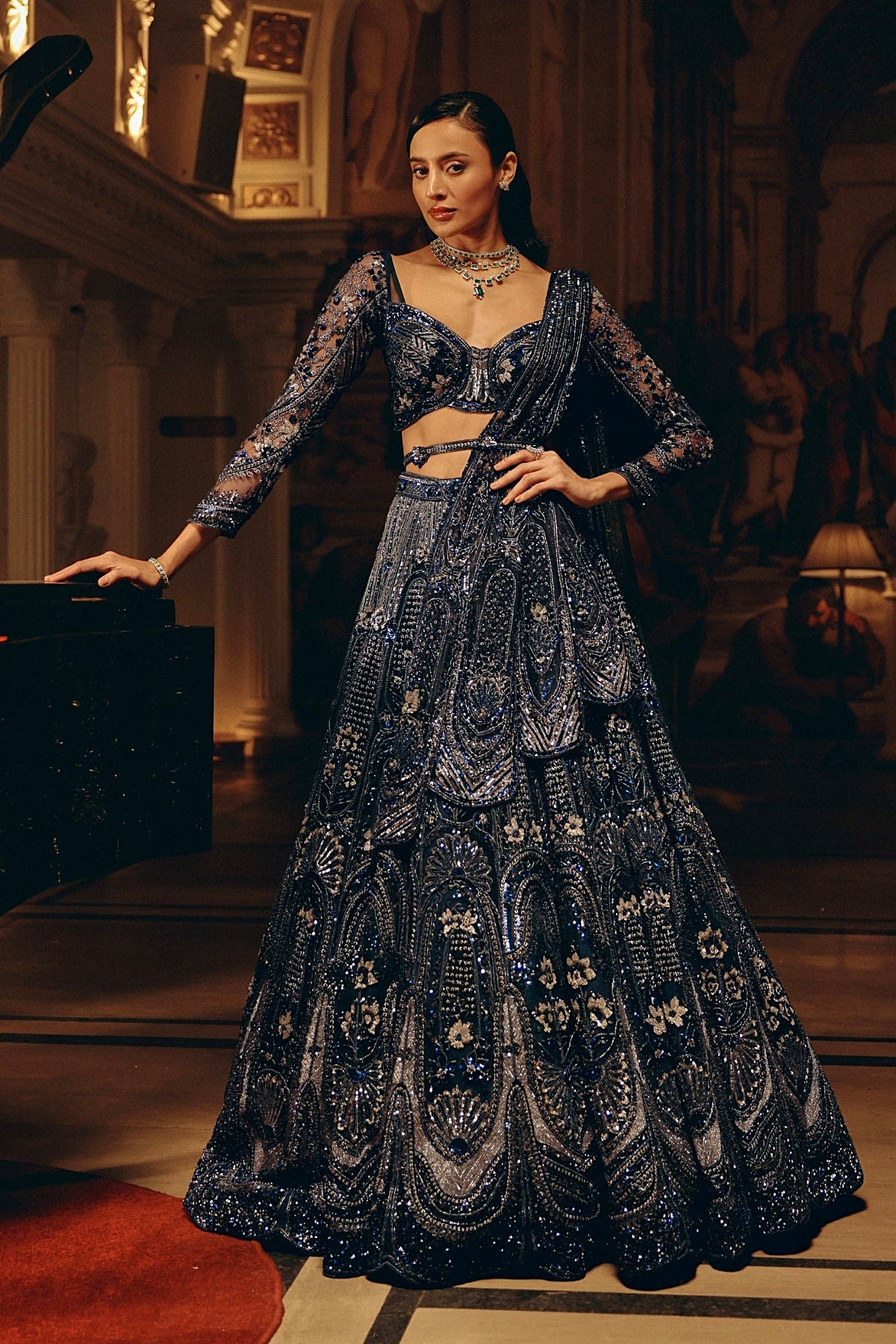 Nocturnal Majesty Lehenga