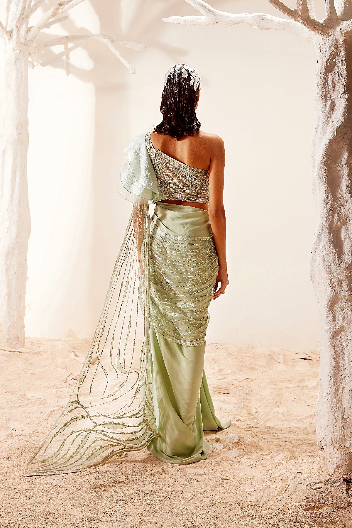 Nile Green Saree