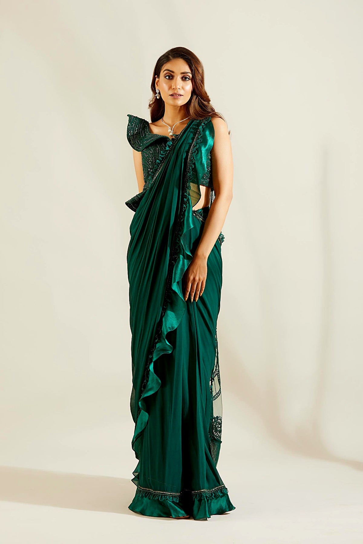 Emerald Green Saree