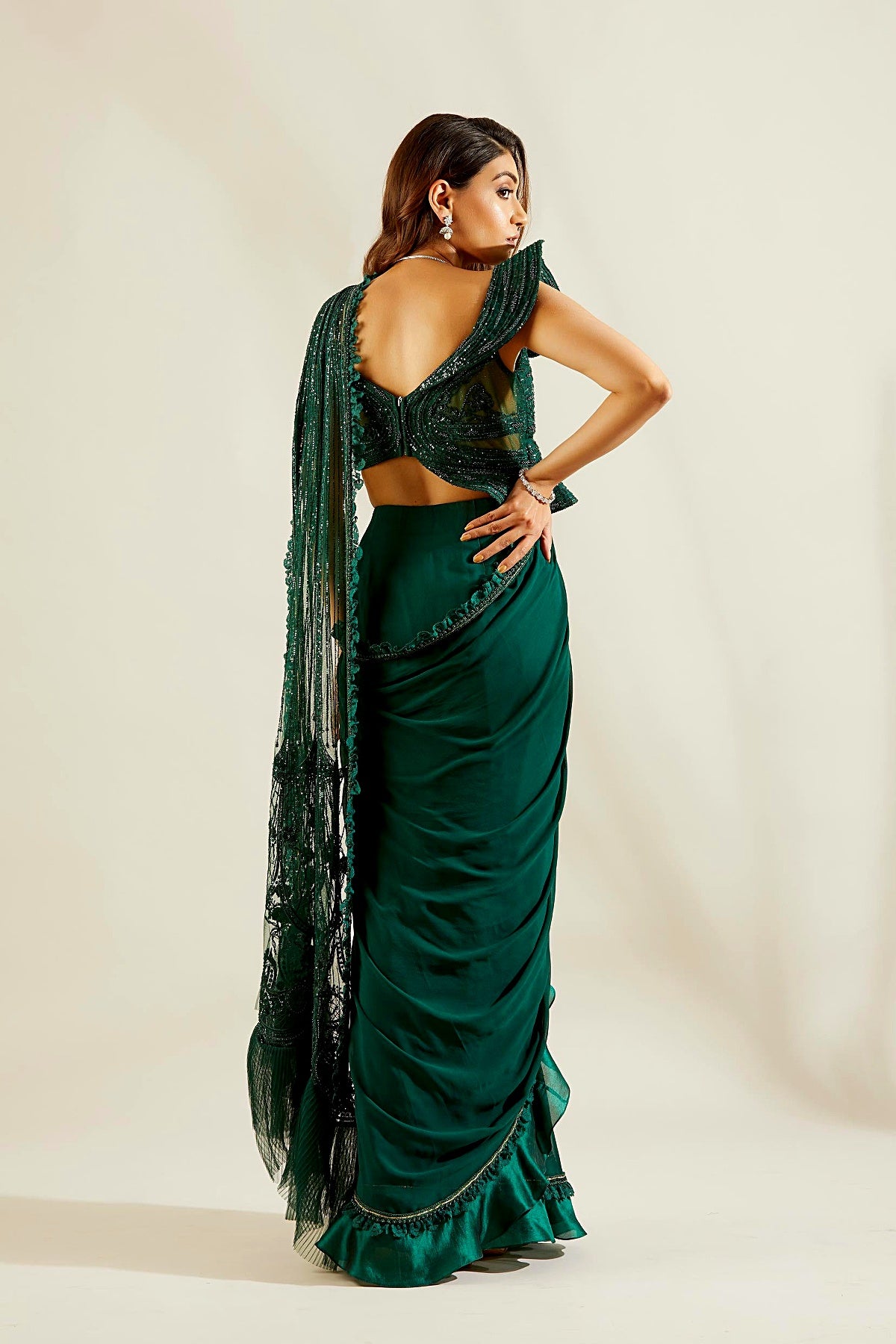 Emerald Green Saree
