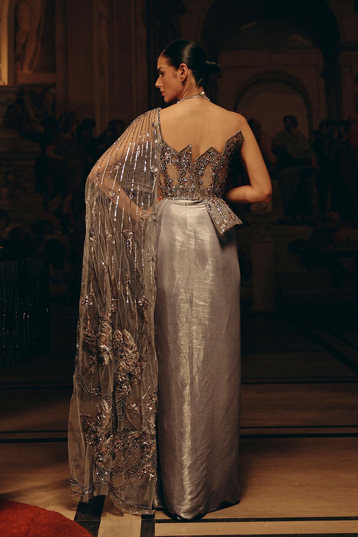 Moonlit Drape saree