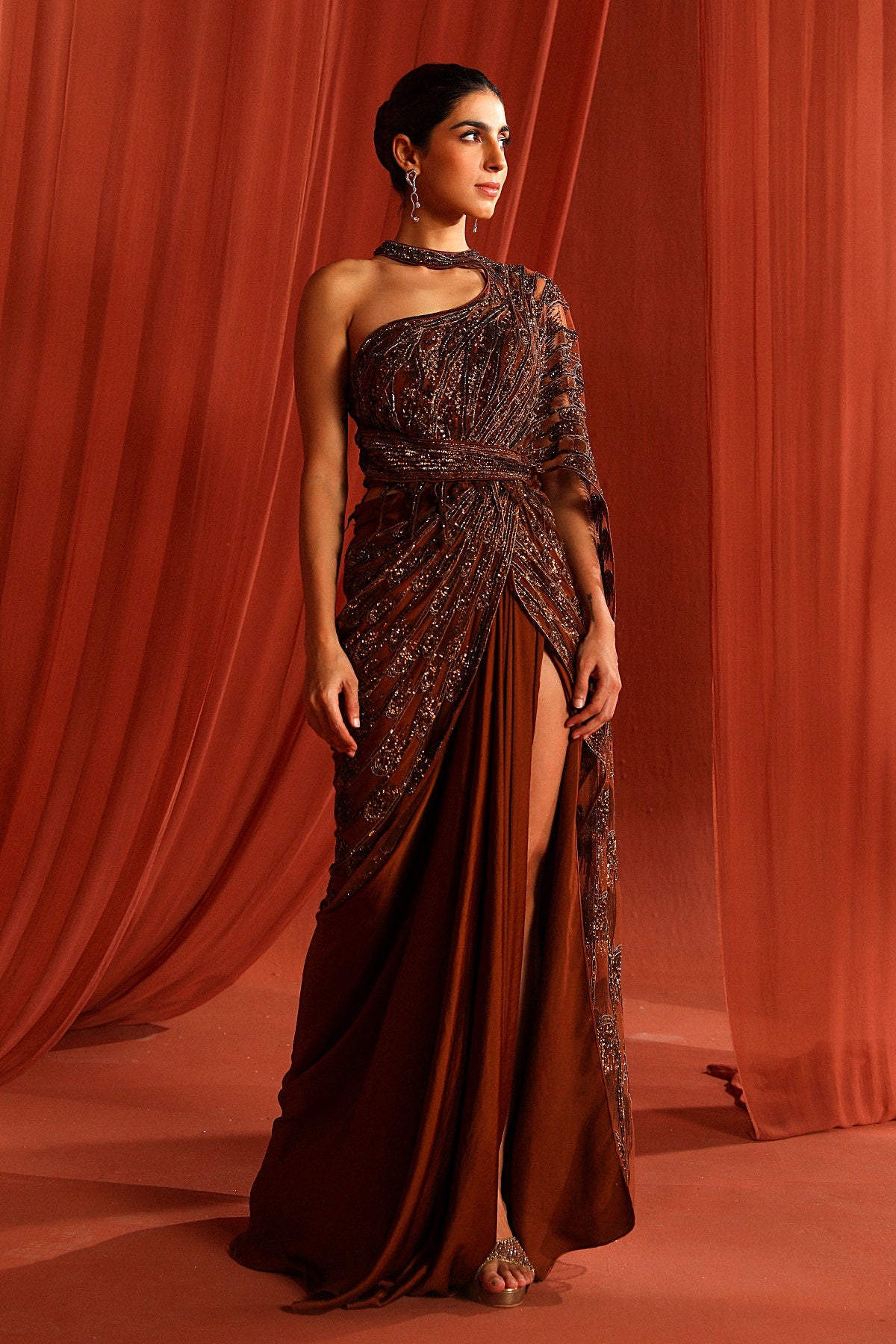 Mystic Bronze Saree