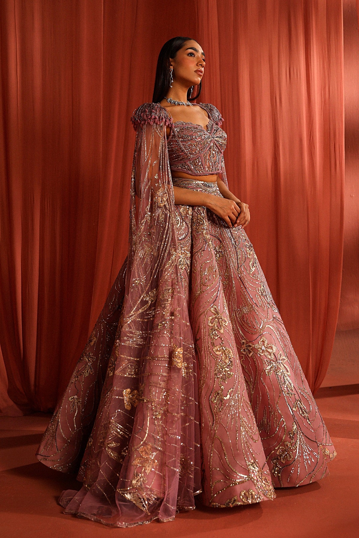 Rosy Petal Skirt and top