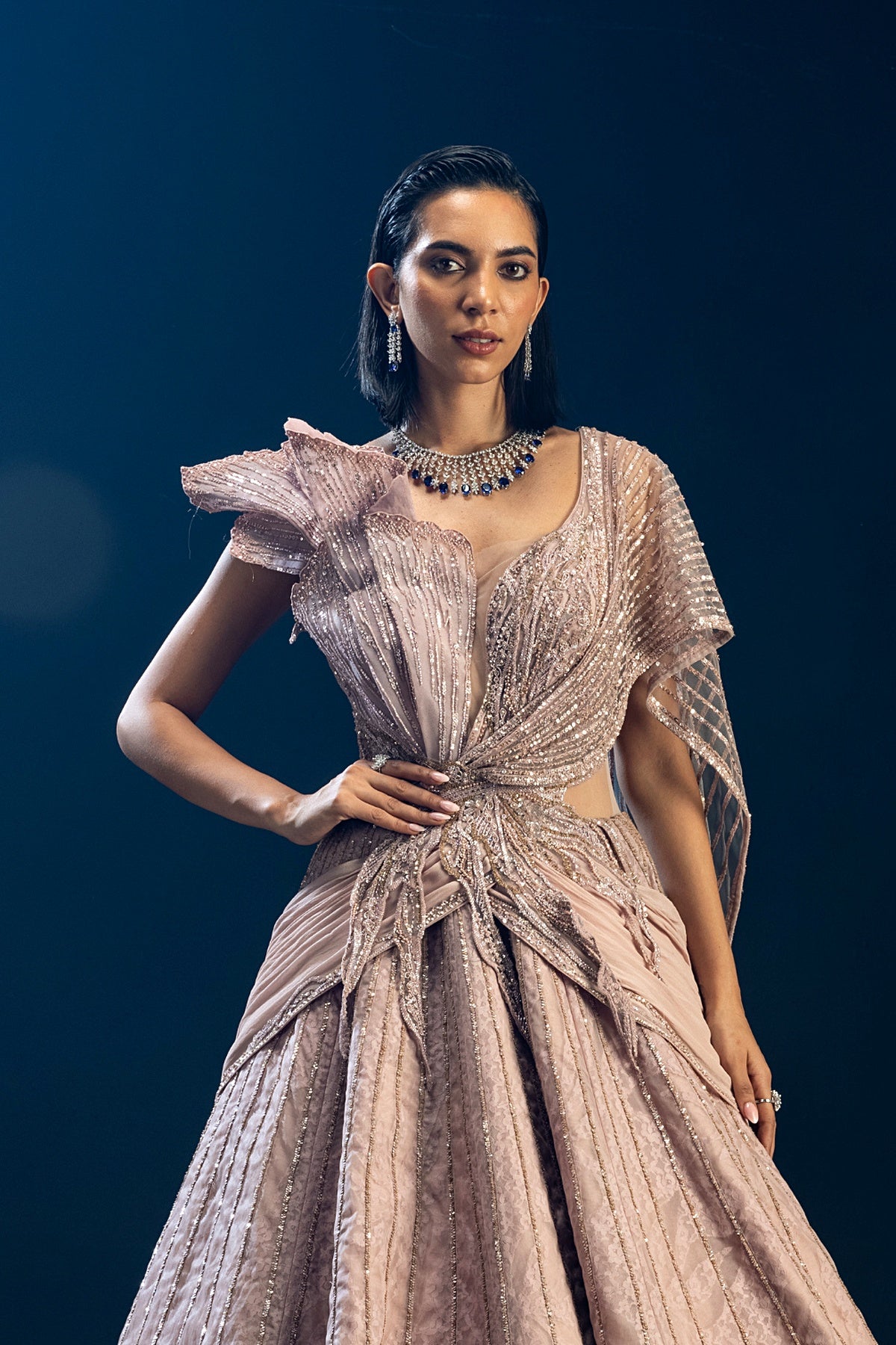 Dusty Rose Drizzle Gown