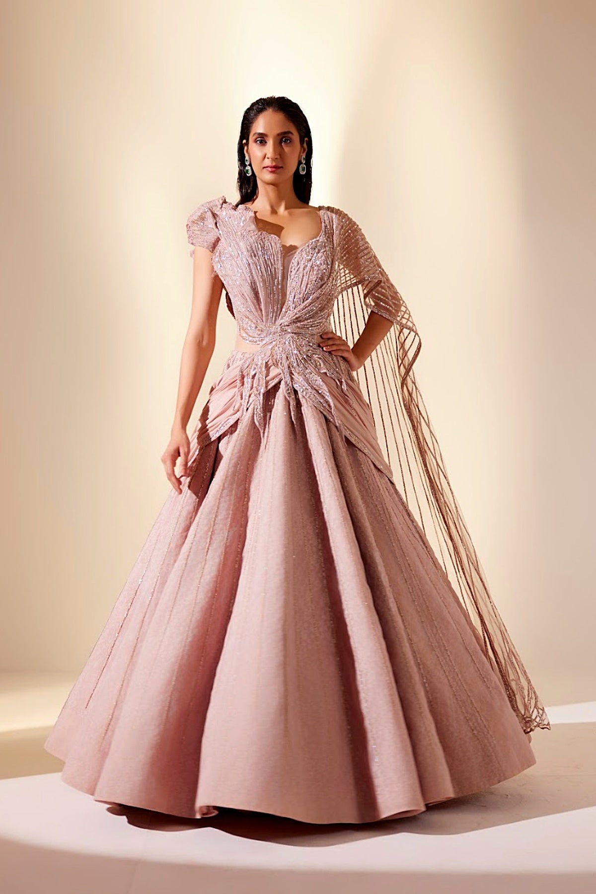 Dusty Rose Drizzle Gown