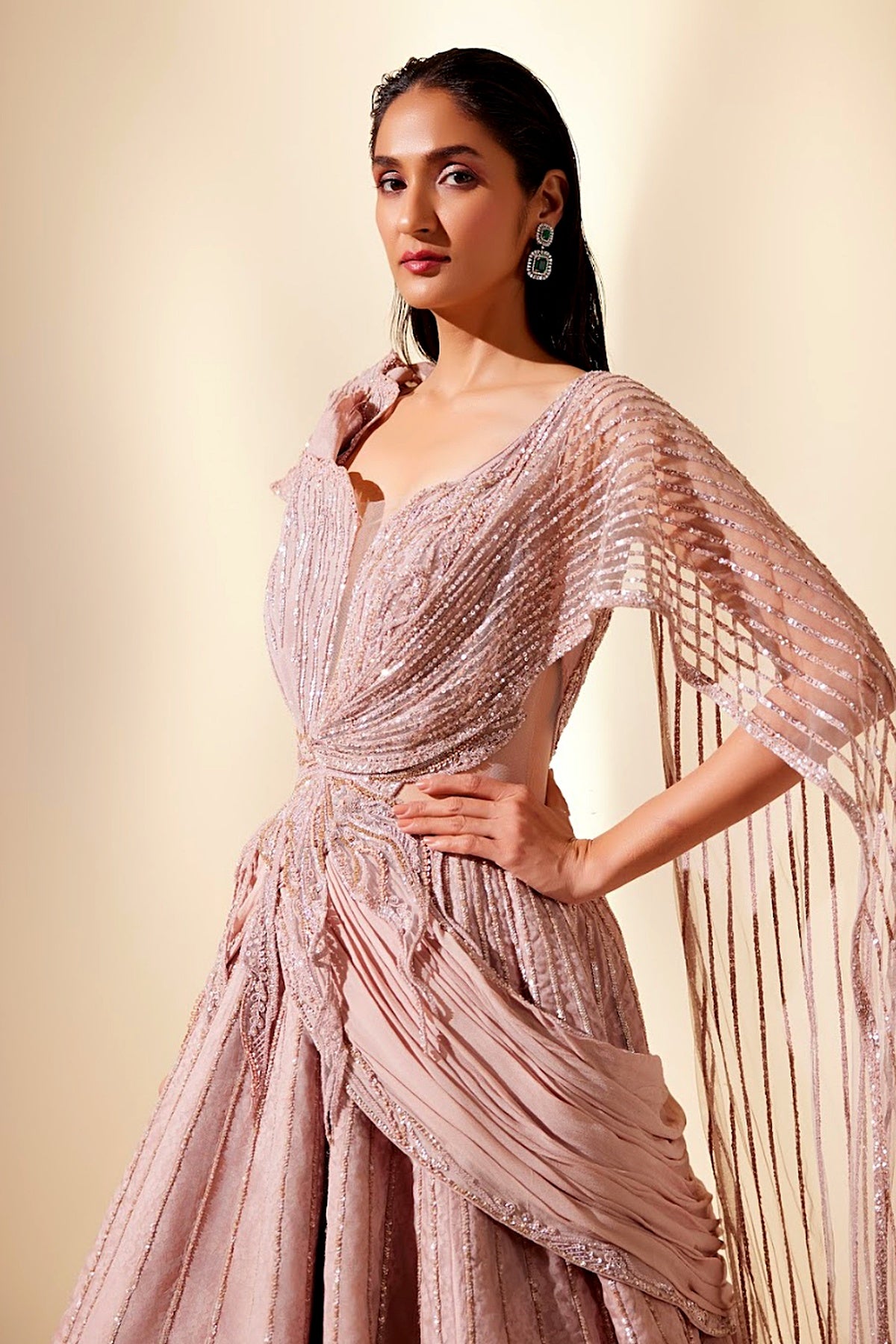 Dusty Rose Drizzle Gown