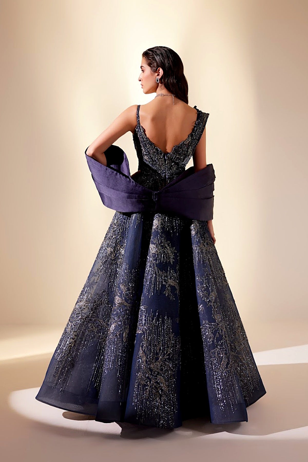 Midnight Blue Drizzle Gown