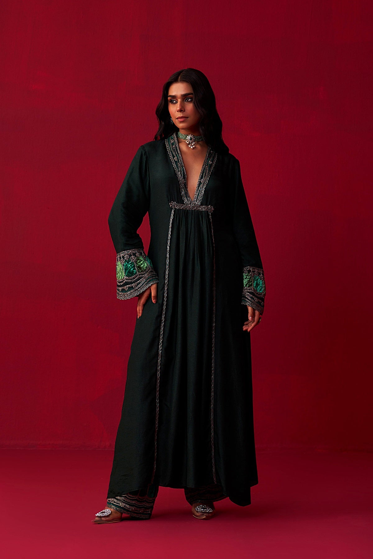 Faerie Green Kurta and Palazzo Set