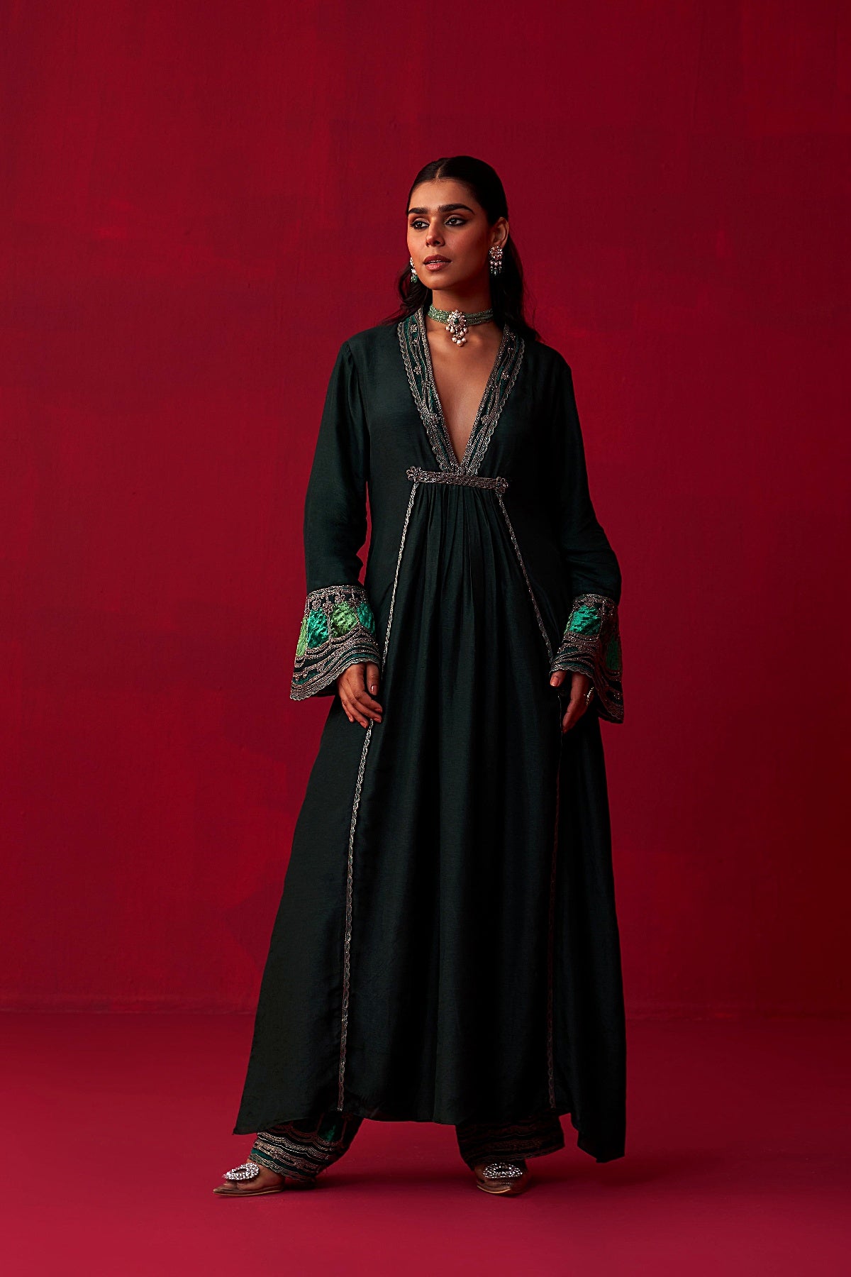 Faerie Green Kurta and Palazzo Set