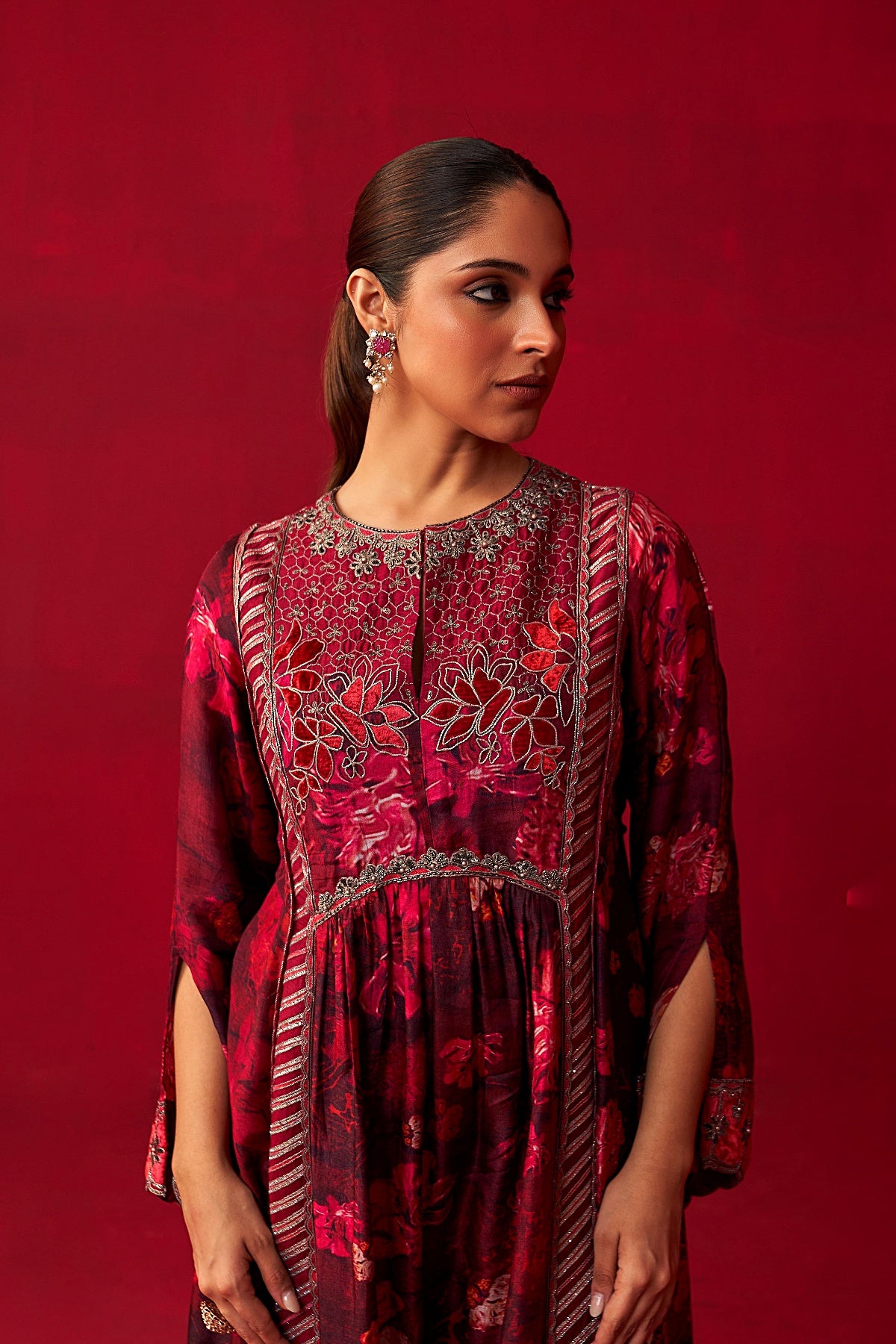 Pink Nature’s Bounty Long kurta and Pant set