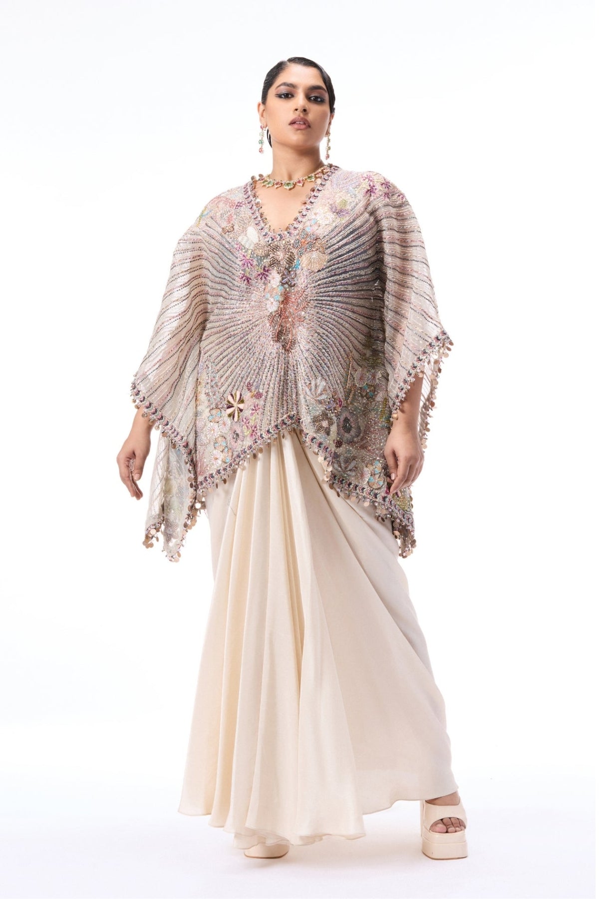 Lumibloom - ivory tulle & dupion silk set