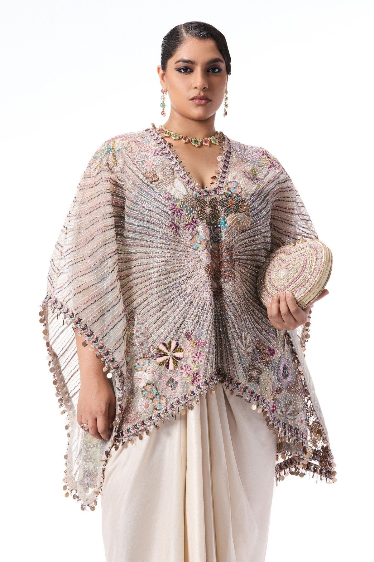 Lumibloom - ivory tulle & dupion silk set