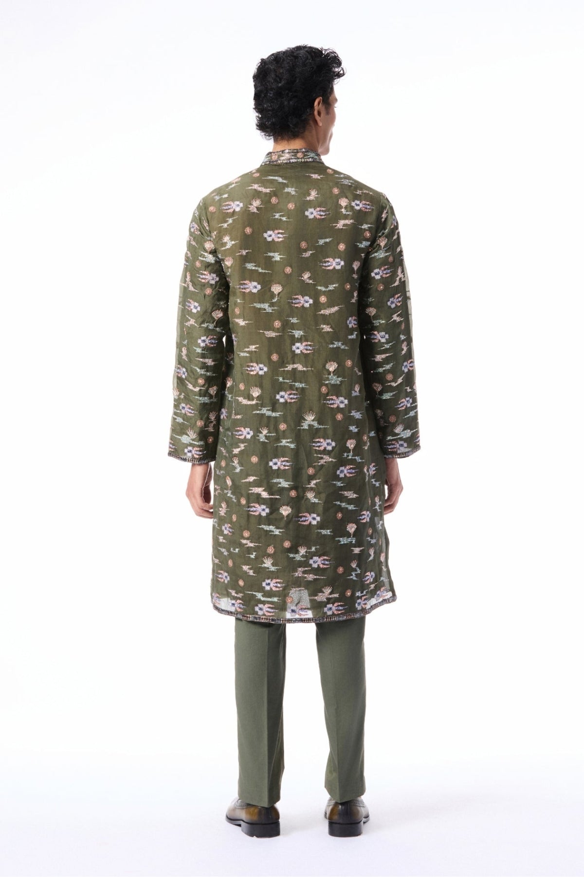 CHERRYCLOUD - LUSH GREEN organza kurta