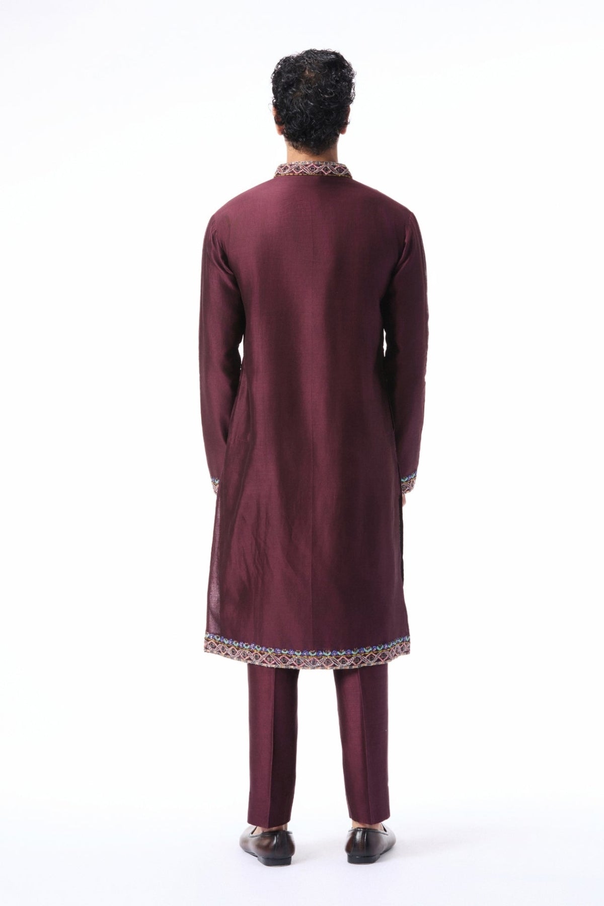 Meadowlark - teakberry chanderi silk kurta