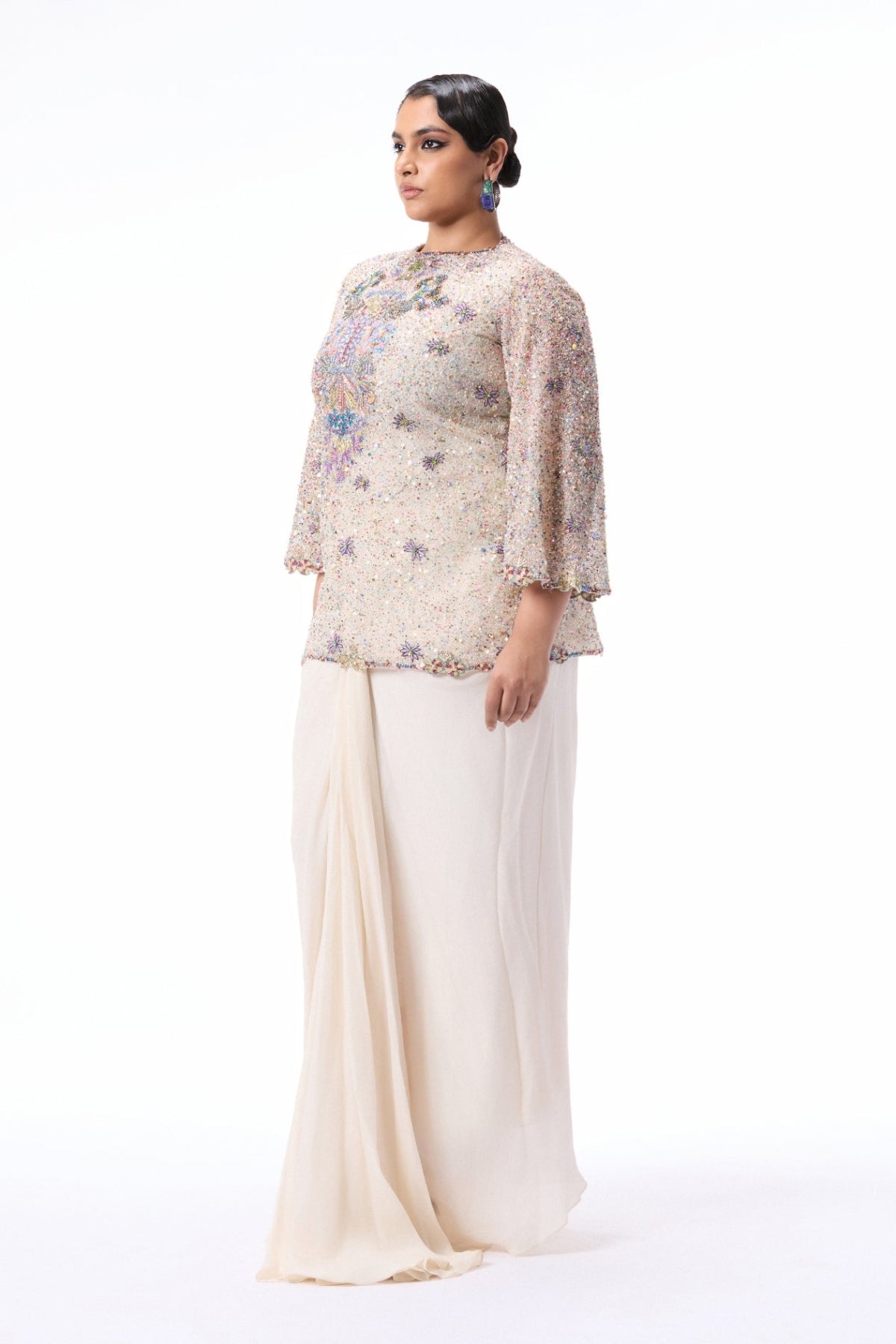 Fleurwild - ivory tulle & chiffon set