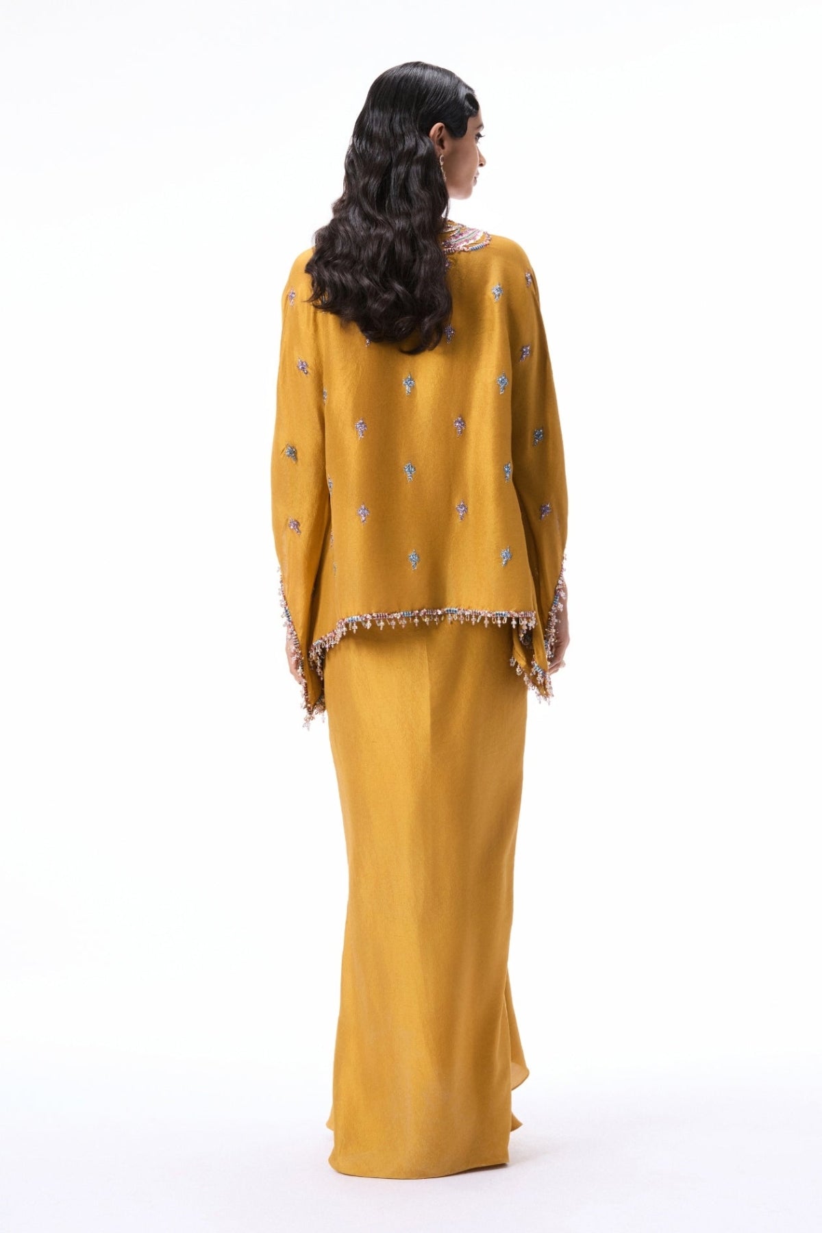 Faelush - Mustard dupion silk set