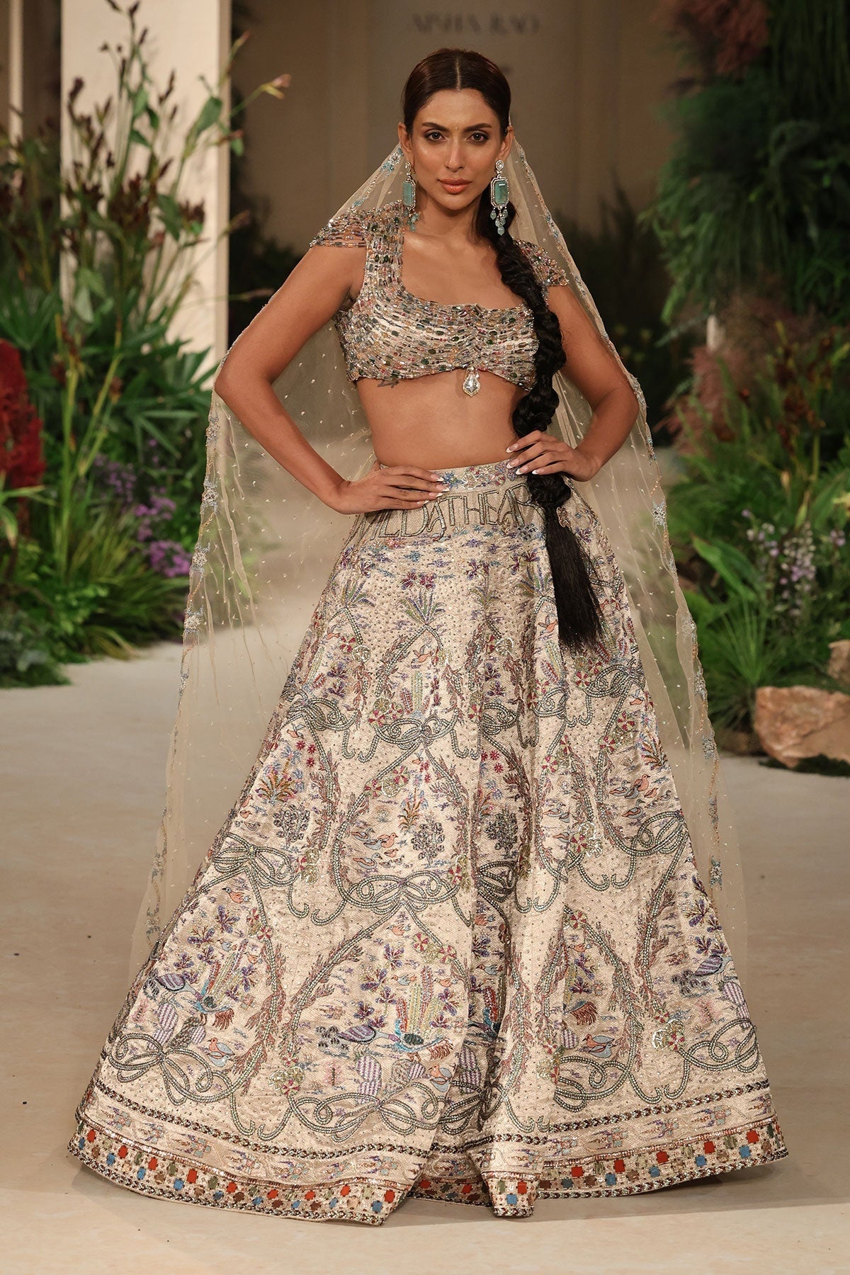 Everwild - silver Banarasi Tissue Brocade lehenga