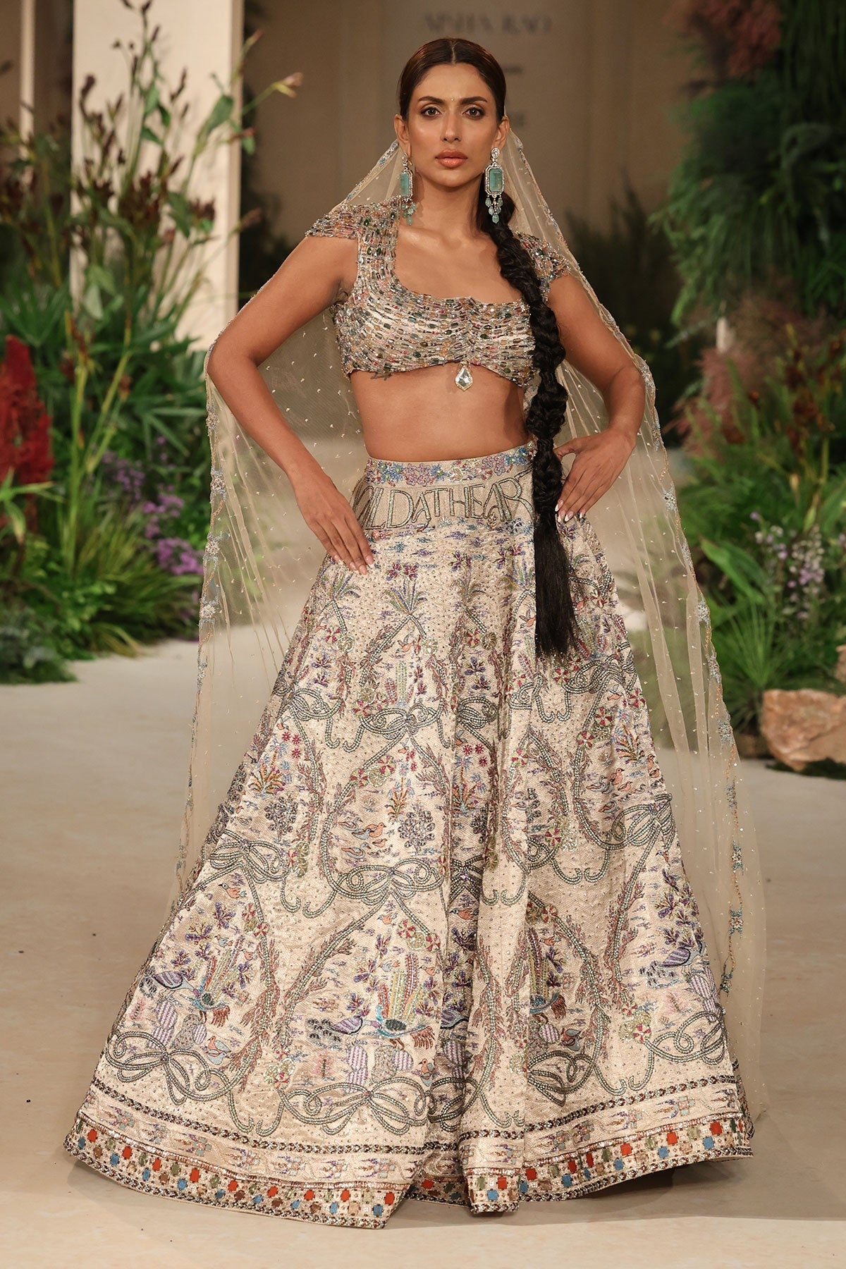 Everwild - silver Banarasi Tissue Brocade lehenga