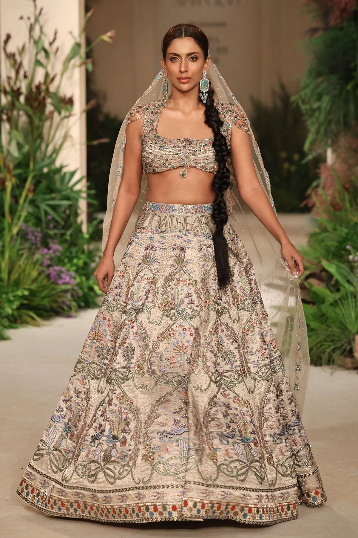 Everwild - silver Banarasi Tissue Brocade lehenga