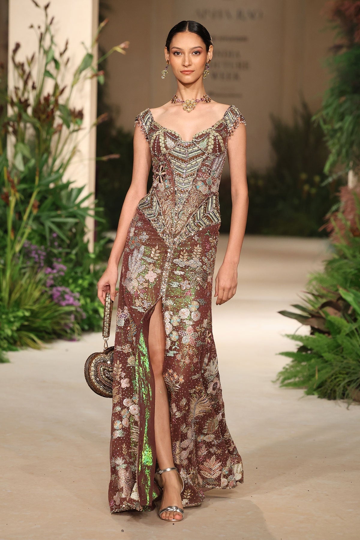Loveloom - teakberry tulle gown