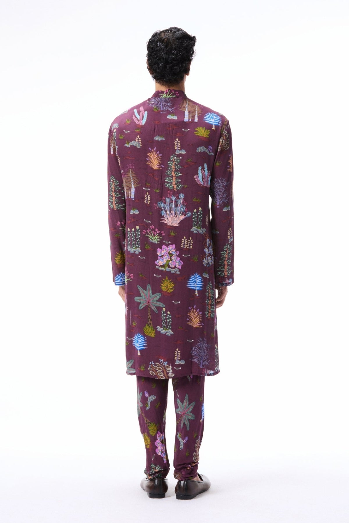 Celestique - printed mulberry crepe kurta