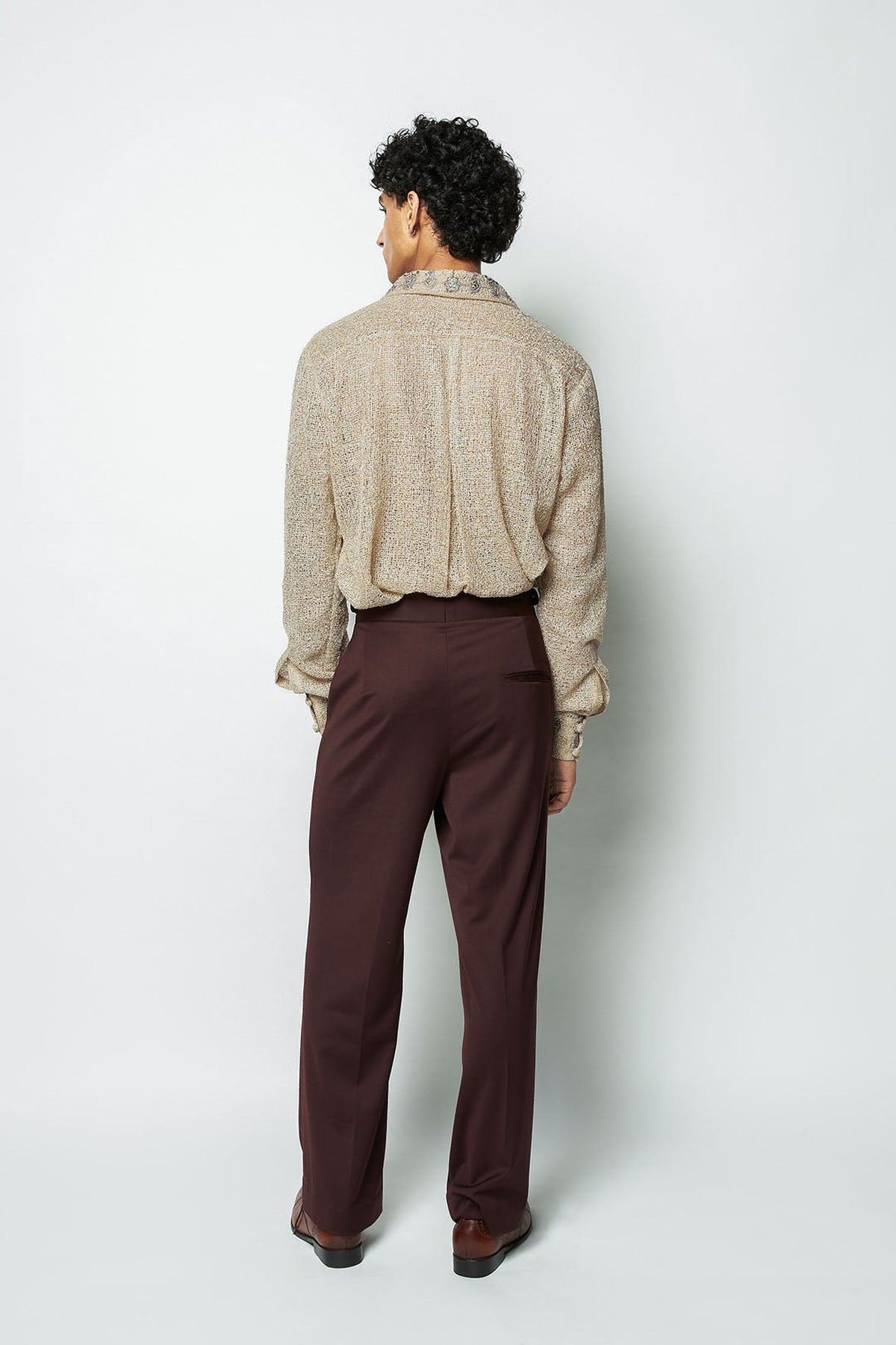 Interform Champagne-Brown Mesh & Poly Viscose Set