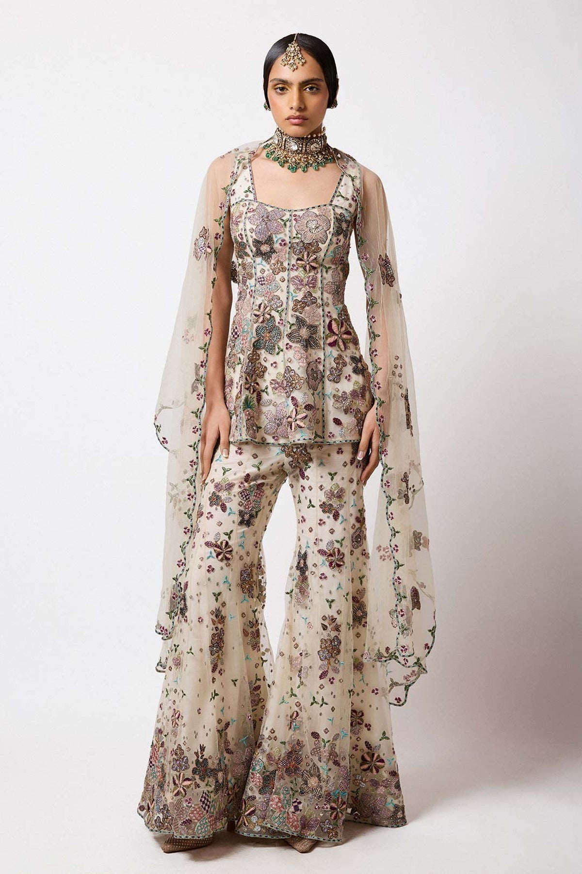 Ecruva - Ivory Tulle Sharara
