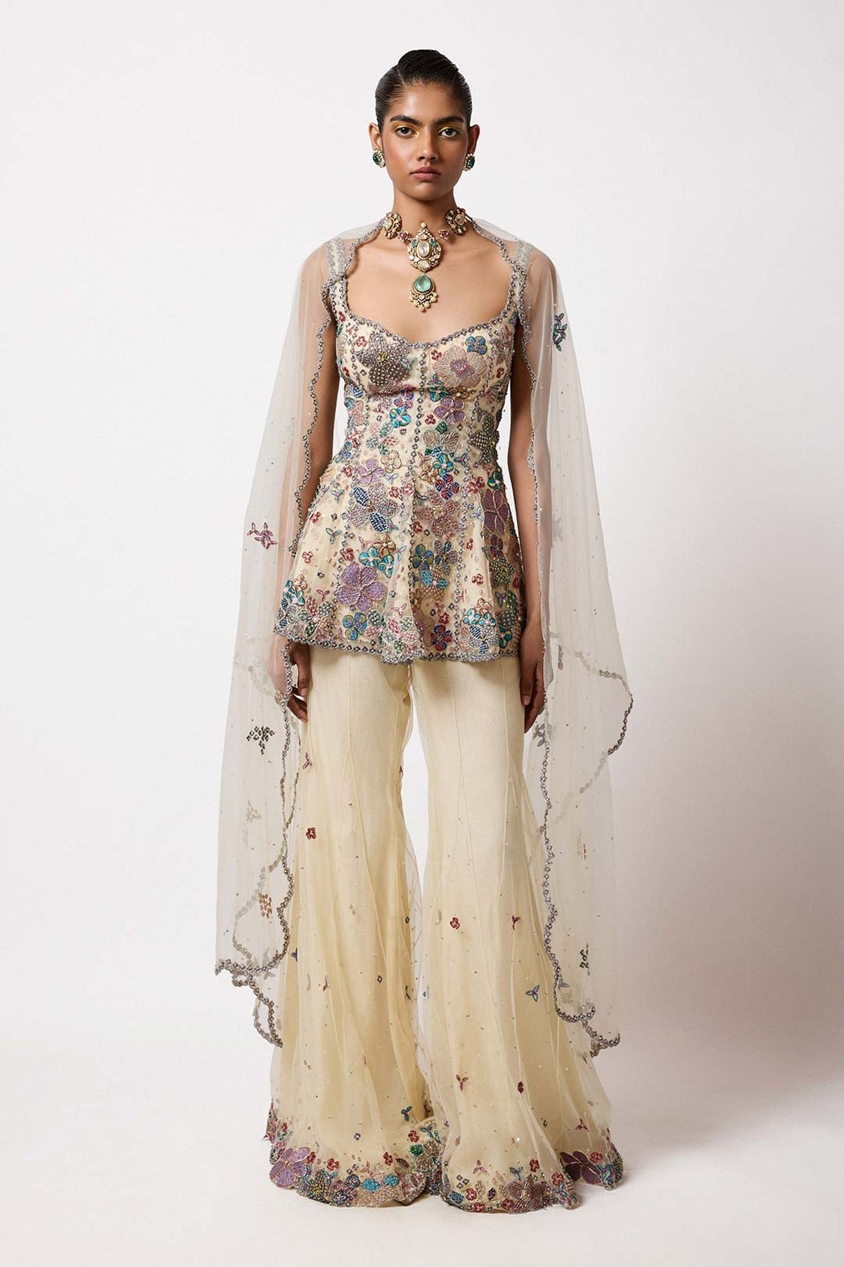 Solianne - Ivory Tulle Sharara