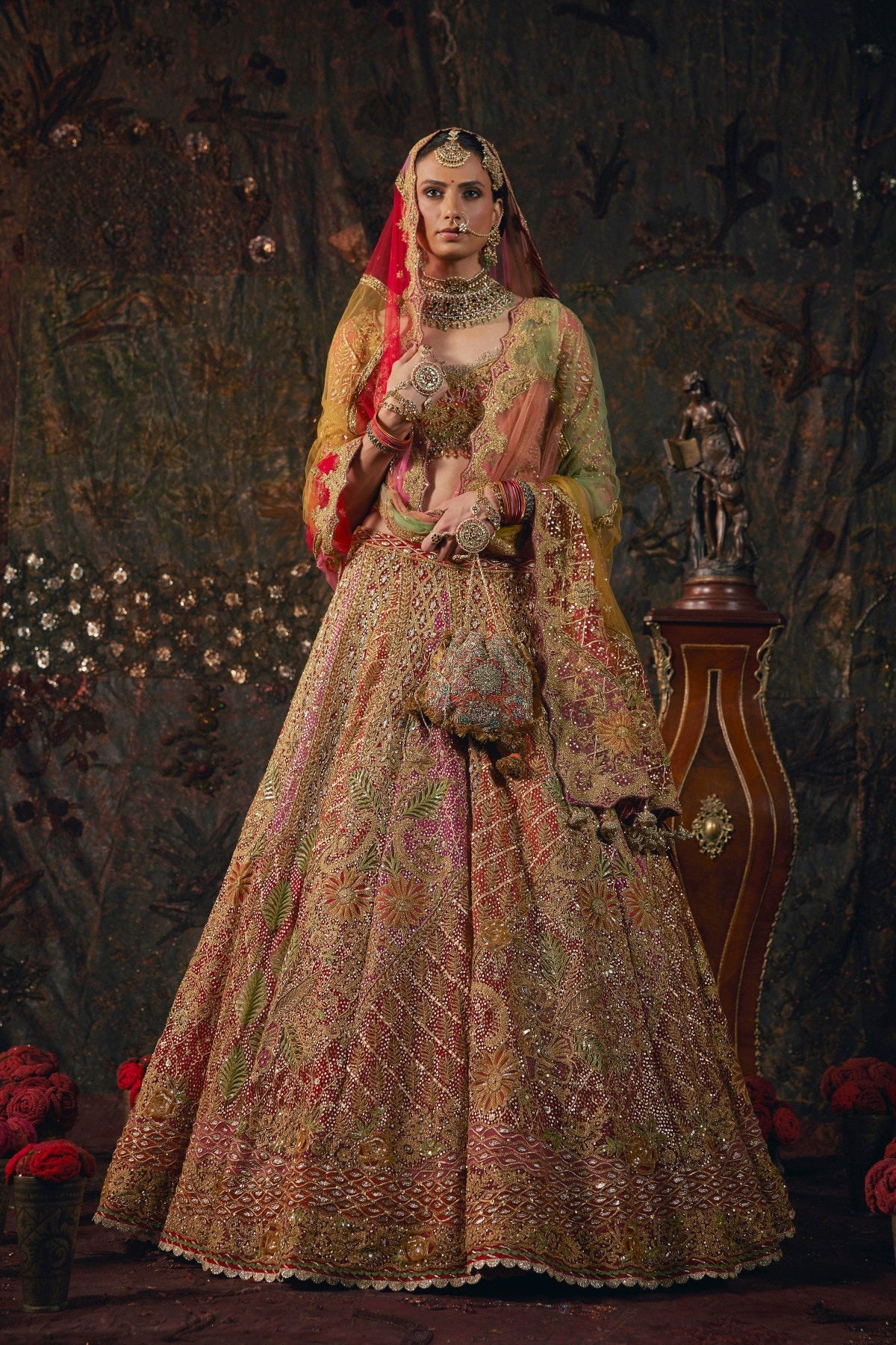 Earthy Red Lehenga
