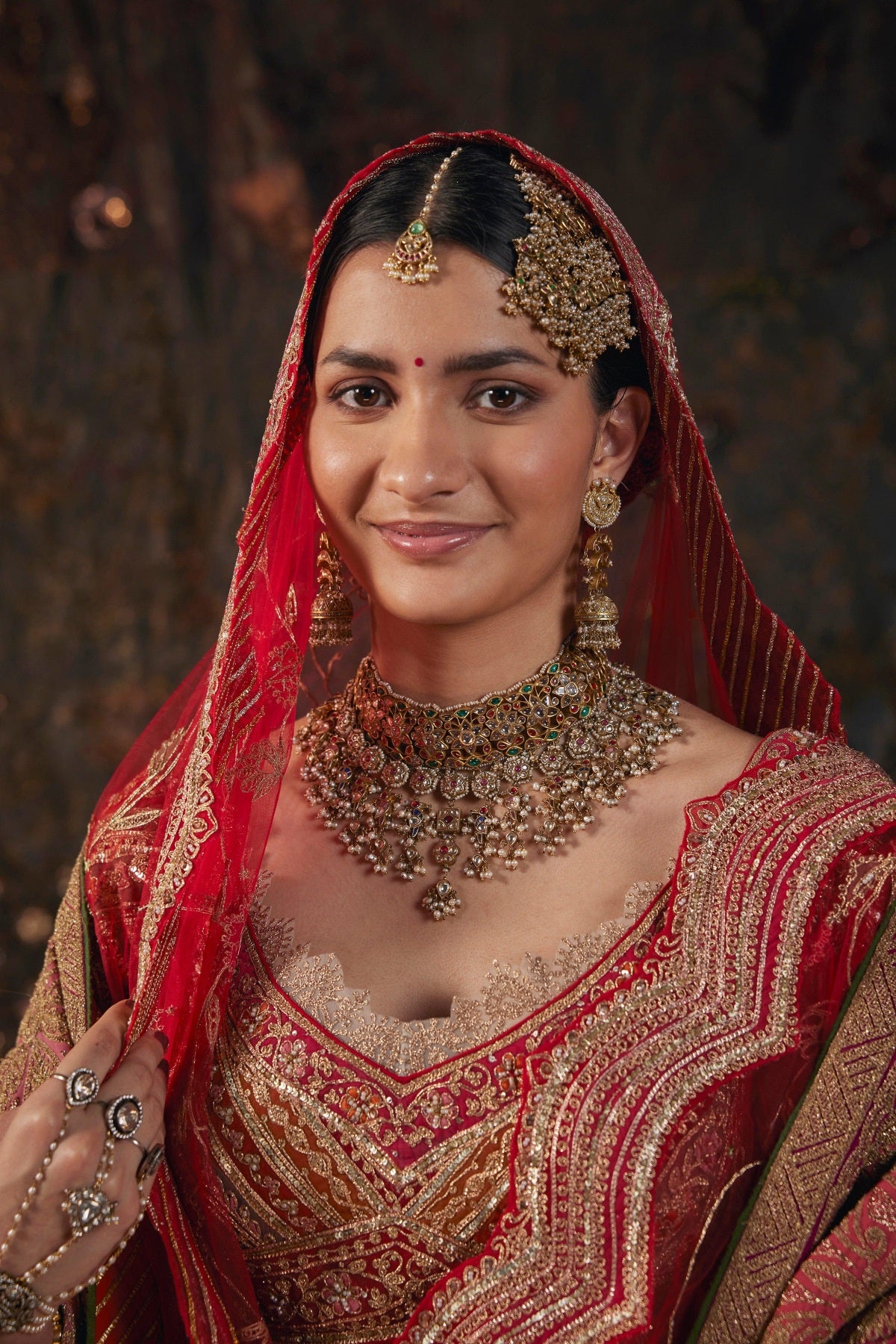 Earthy Red Silk Lehenga