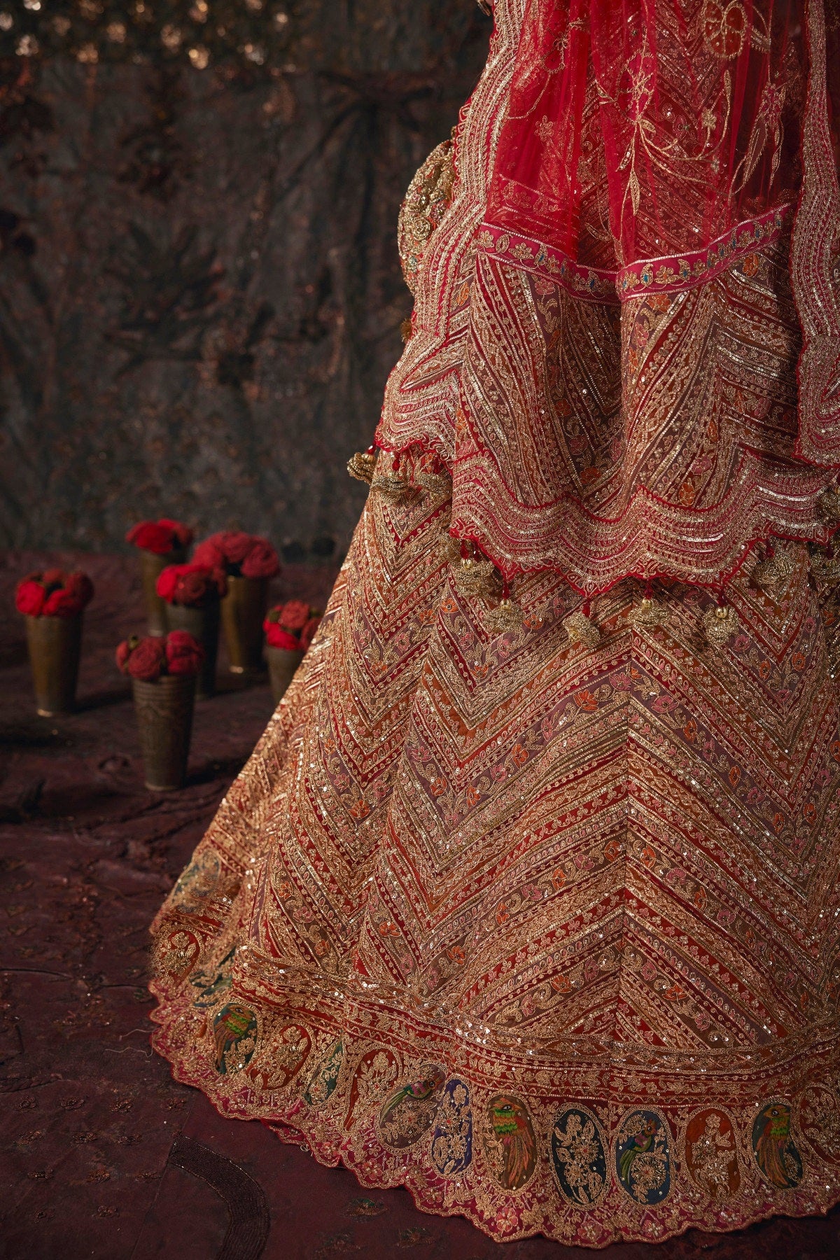 Earthy Red Silk Lehenga