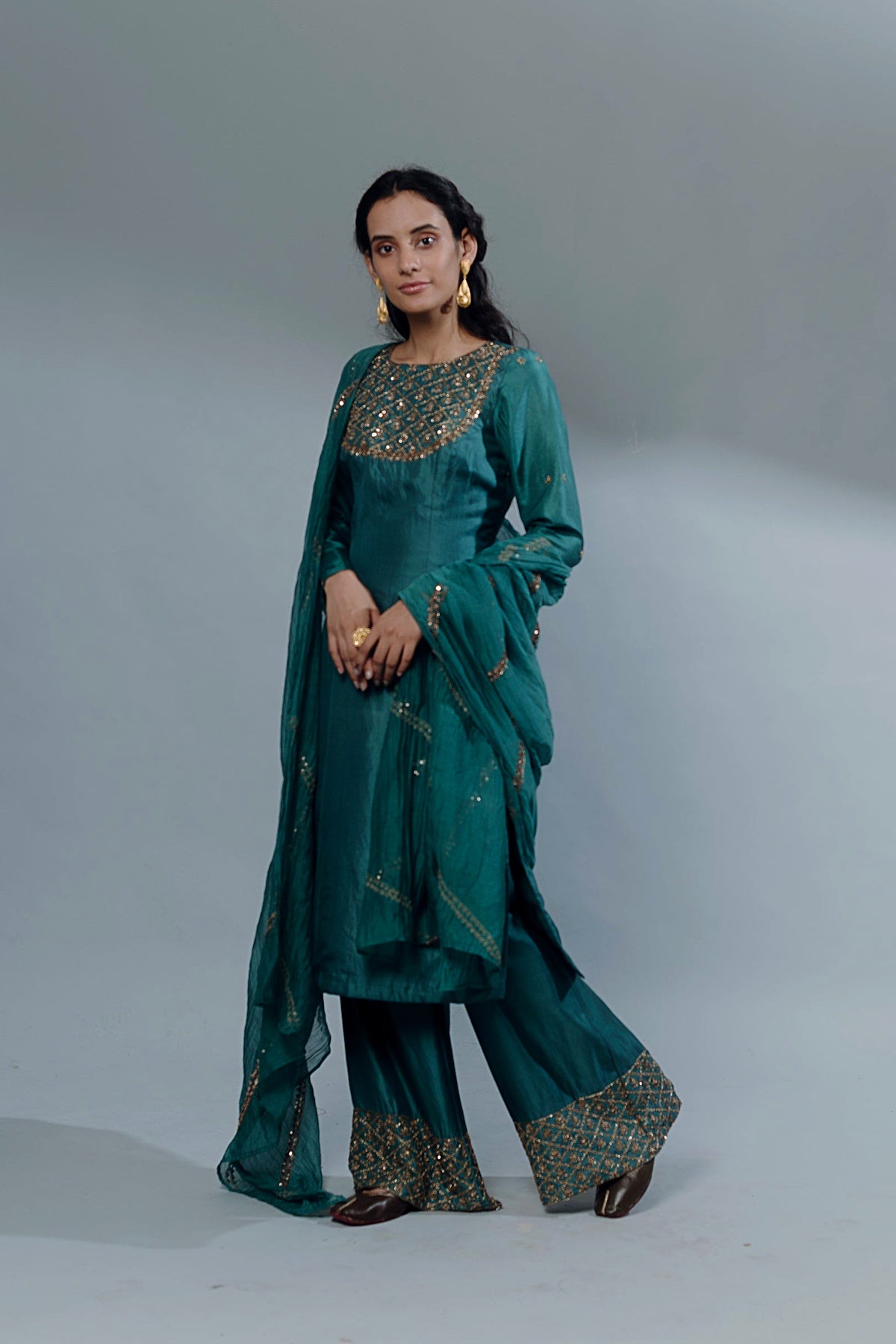 Pastel Green Kurti And Pants