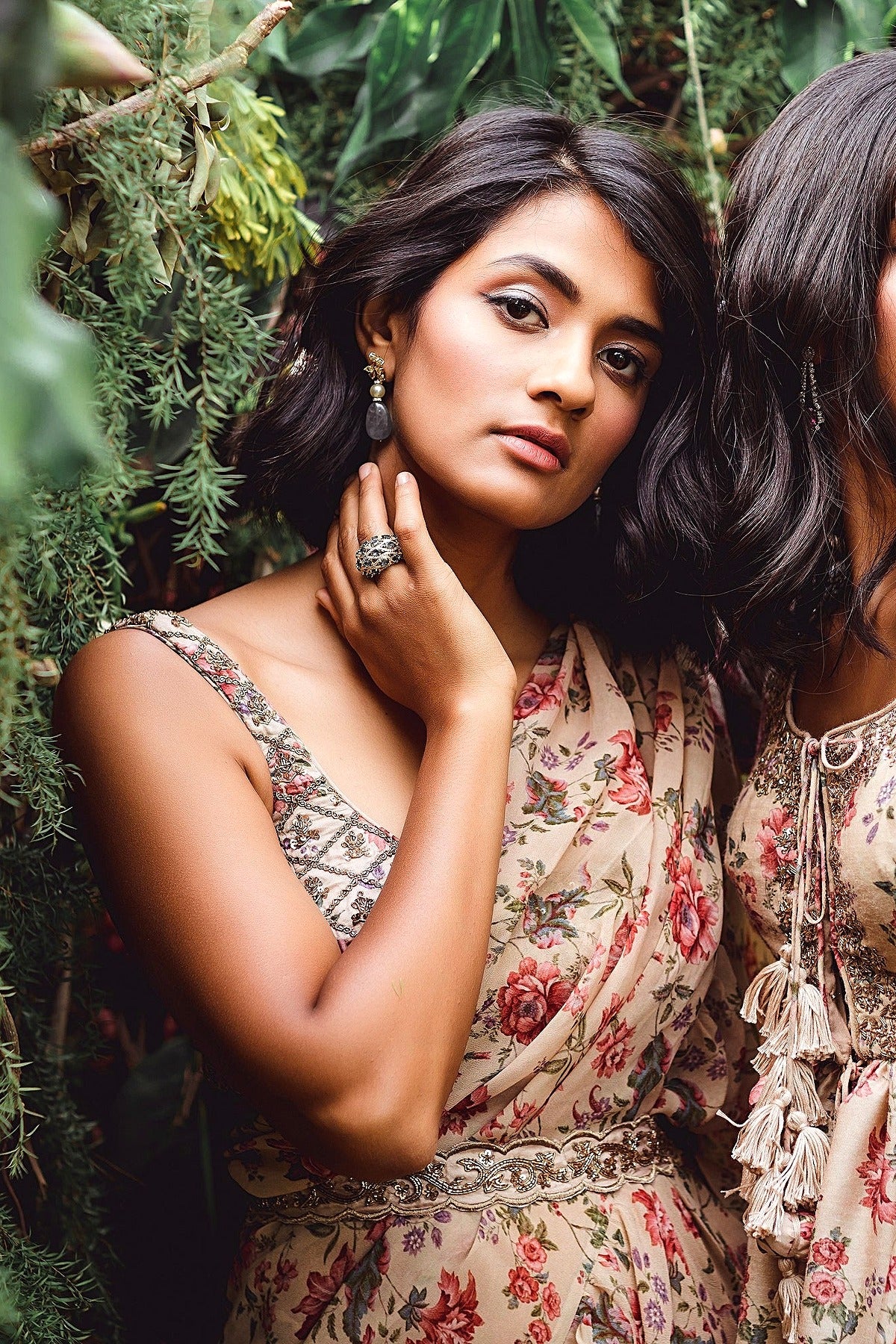 Vintage Printed Kurti And Sharara Set