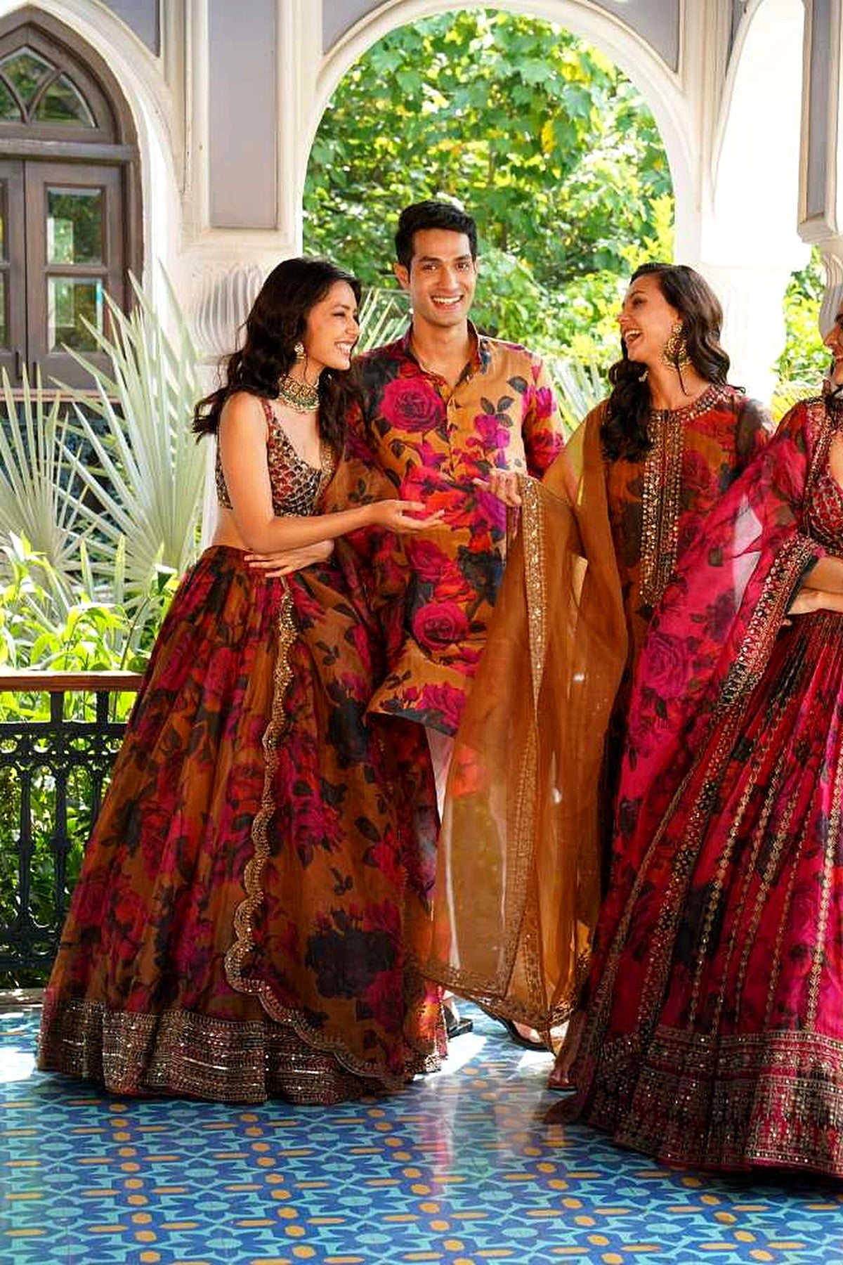 Mehendi Green Floral Kurti Set