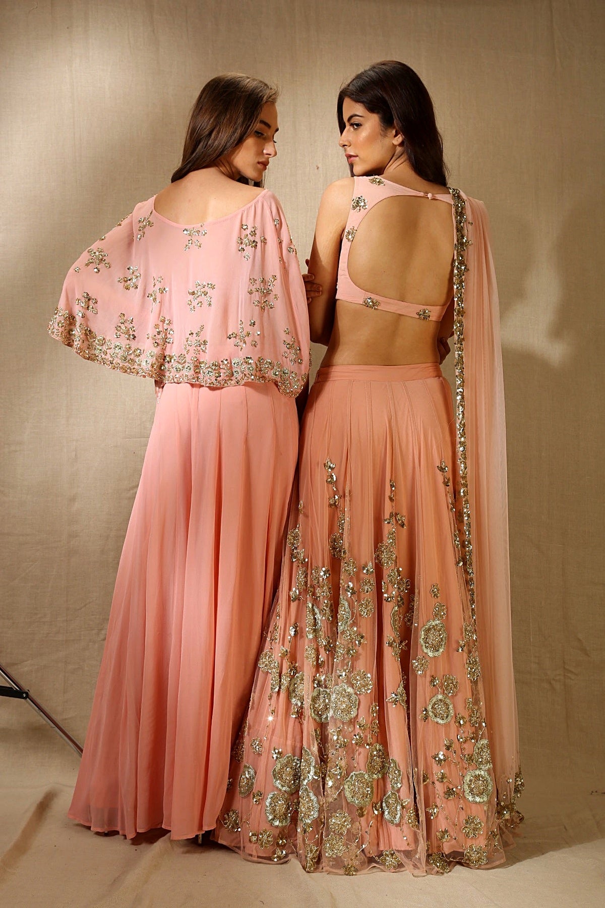 Blush Pink Crop Top Sharara Set