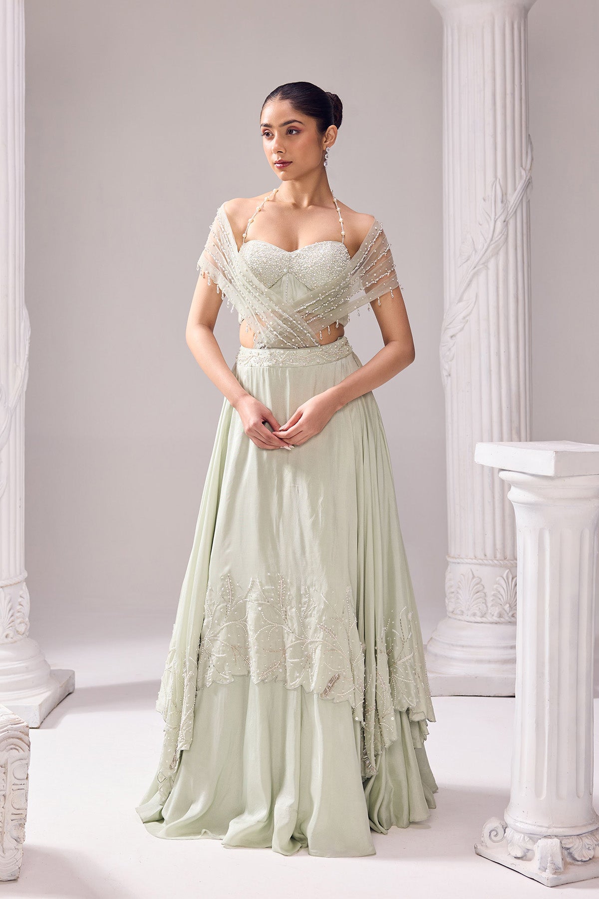 Austin Drape Lehenga set