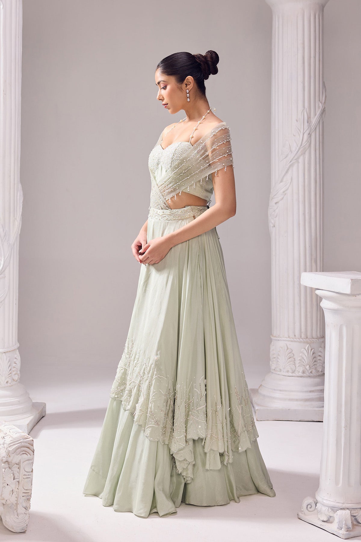 Austin Drape Lehenga set