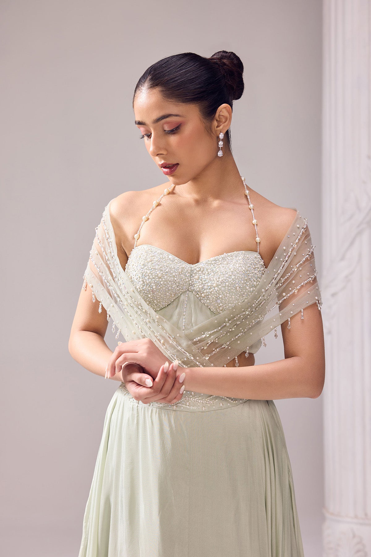 Austin Drape Lehenga set