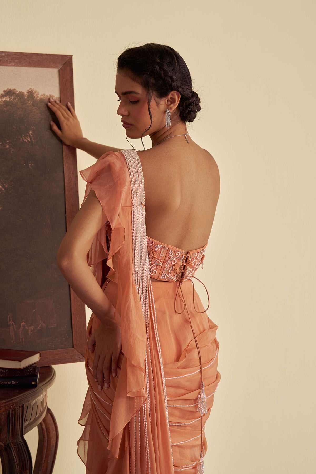 Autumn Embrace drape saree set
