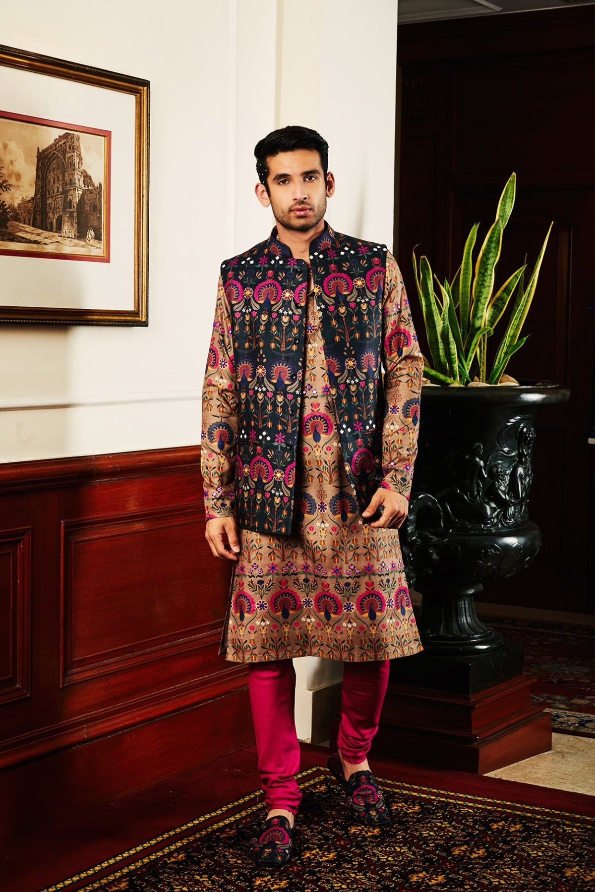 Azure Kurta and Jacket Set